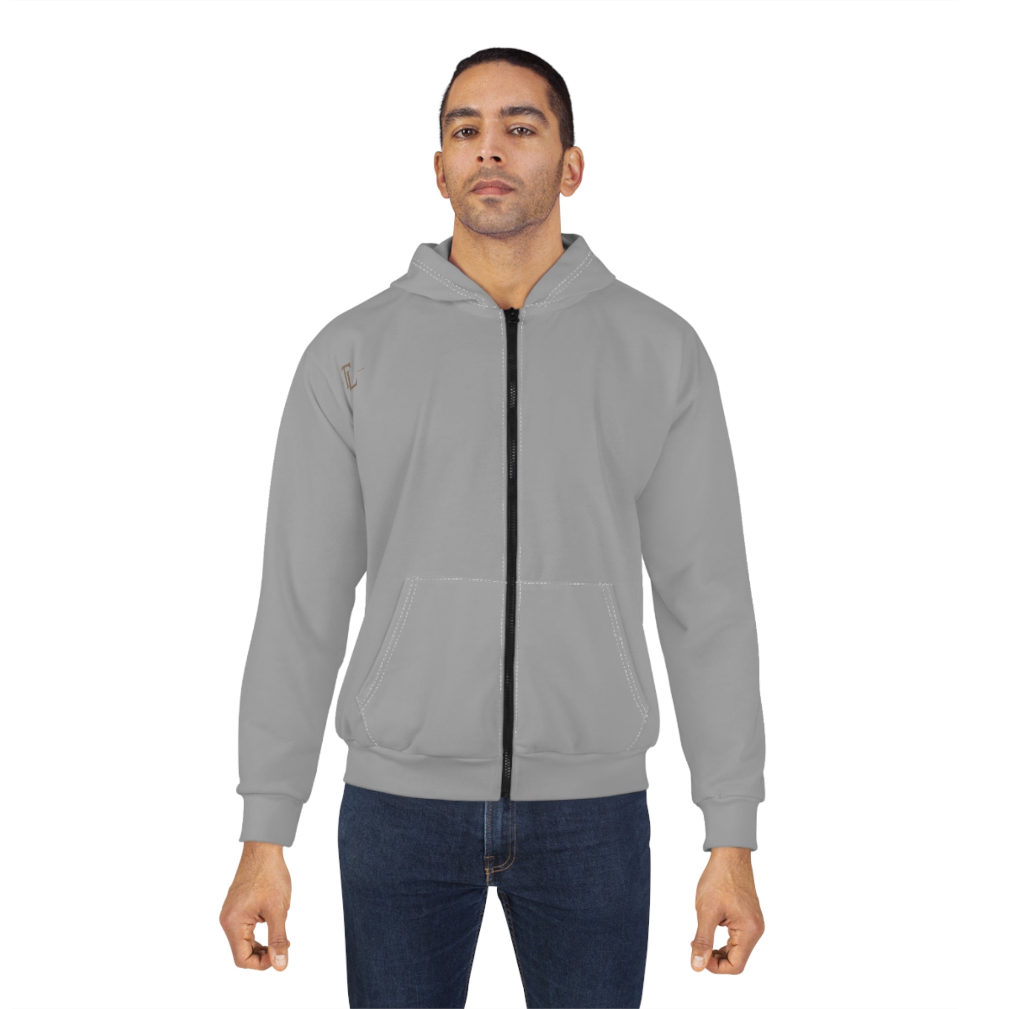 Purple Slash Grunge Zip Hoodie by Printify