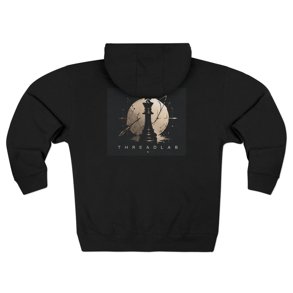 Zip Hoodie — 'Threadlab' Chess King Moon Graphic Zip-Up Hoodie by Printify