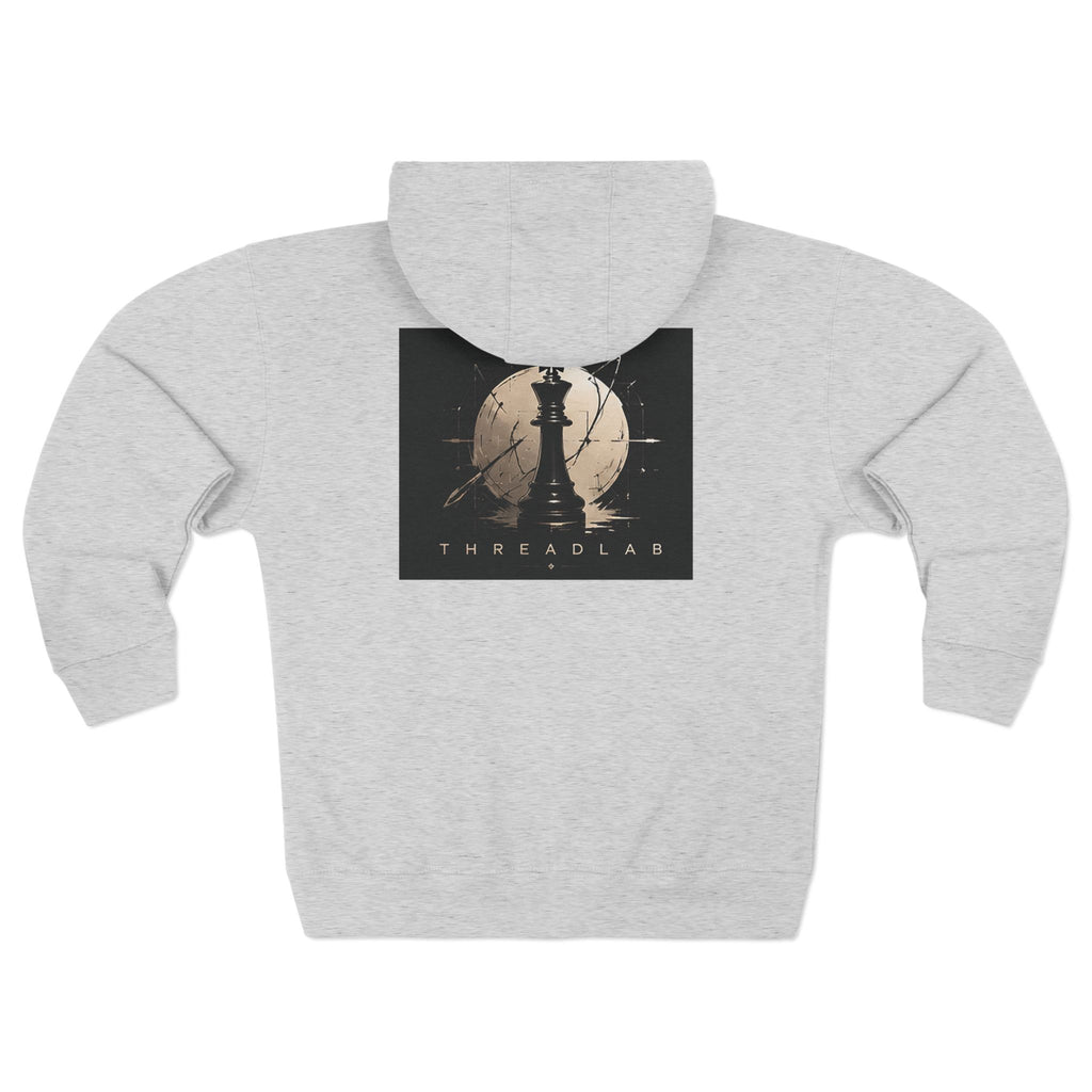 Zip Hoodie — 'Threadlab' Chess King Moon Graphic Zip-Up Hoodie by Printify
