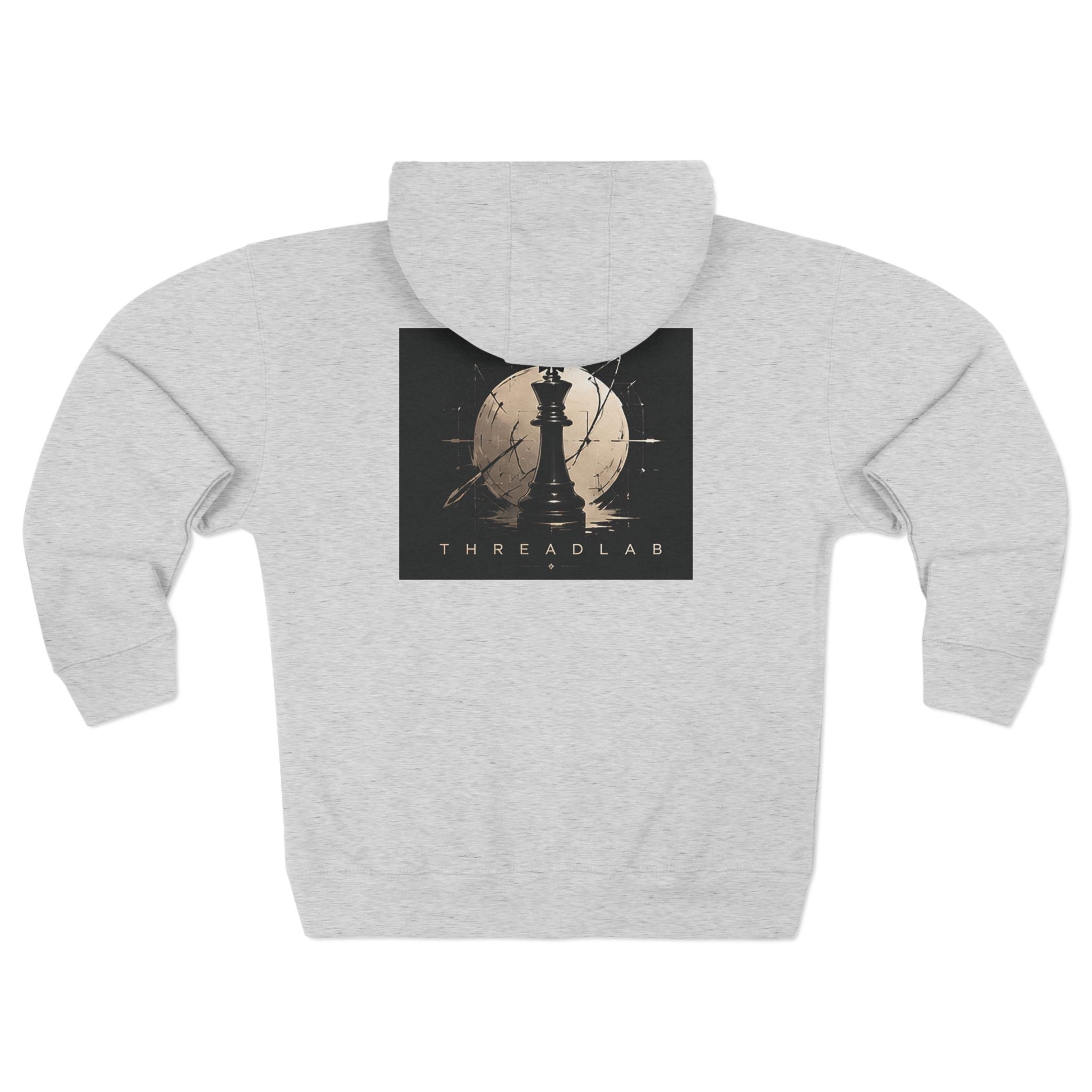 Zip Hoodie — 'Threadlab' Chess King Moon Graphic Zip-Up Hoodie by Printify