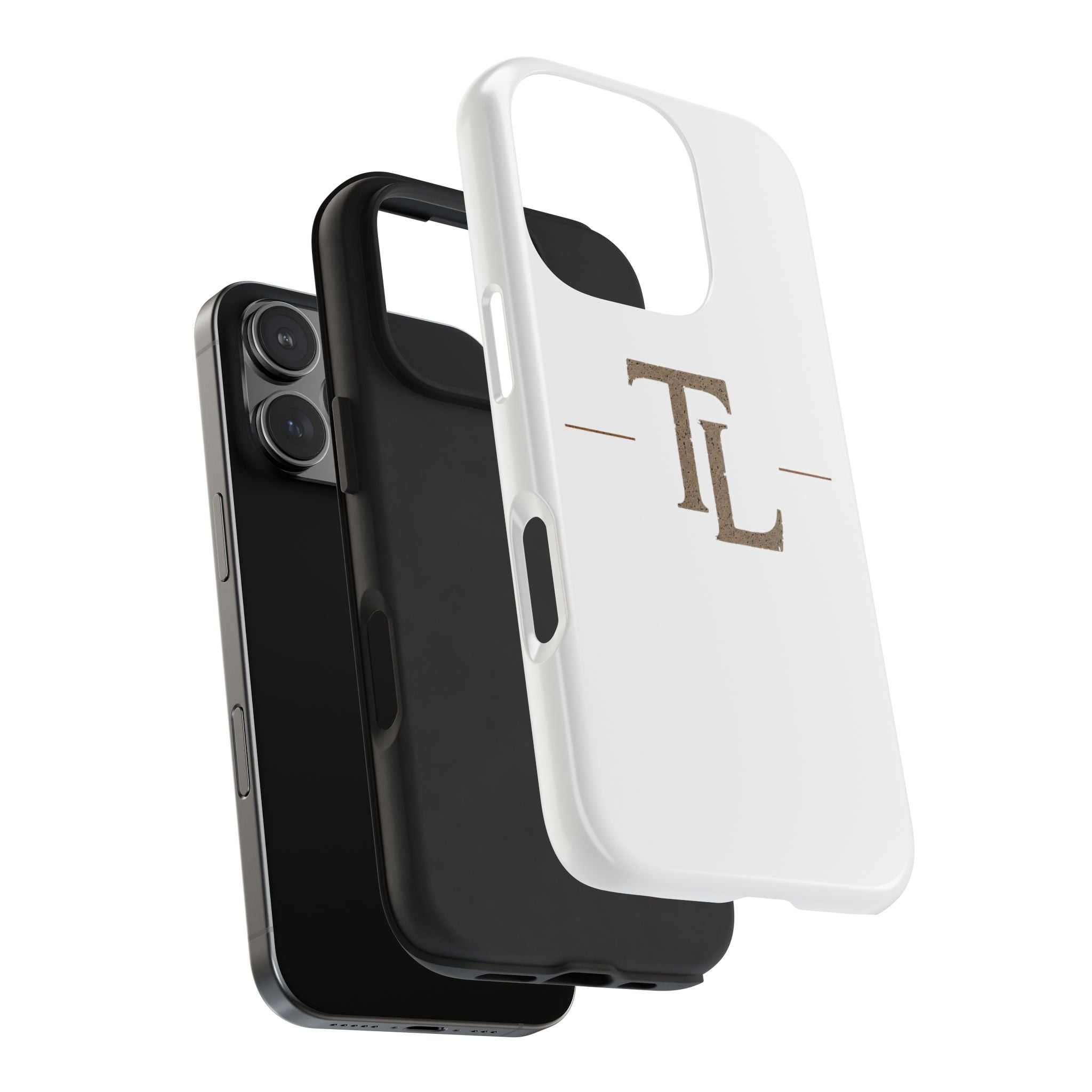 Monogram TL Tough Phone Case — Classic Minimalist Protective Phone Cover by Printify