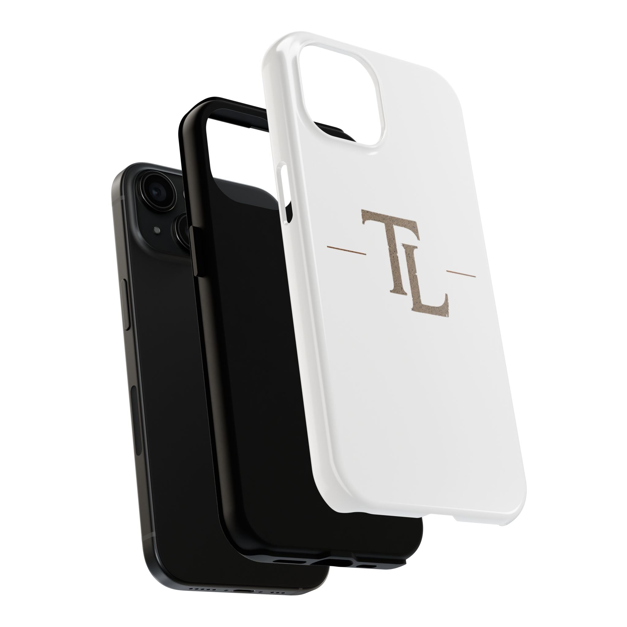 Monogram TL Tough Phone Case — Classic Minimalist Protective Phone Cover by Printify