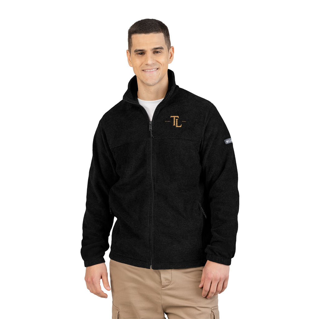 Embroidered 'L' Fleece Jacket — Columbia Zip-Up Outerwear by Printify