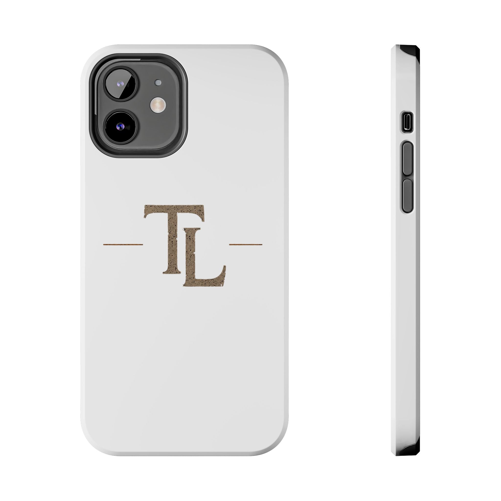 Monogram TL Tough Phone Case — Classic Minimalist Protective Phone Cover by Printify