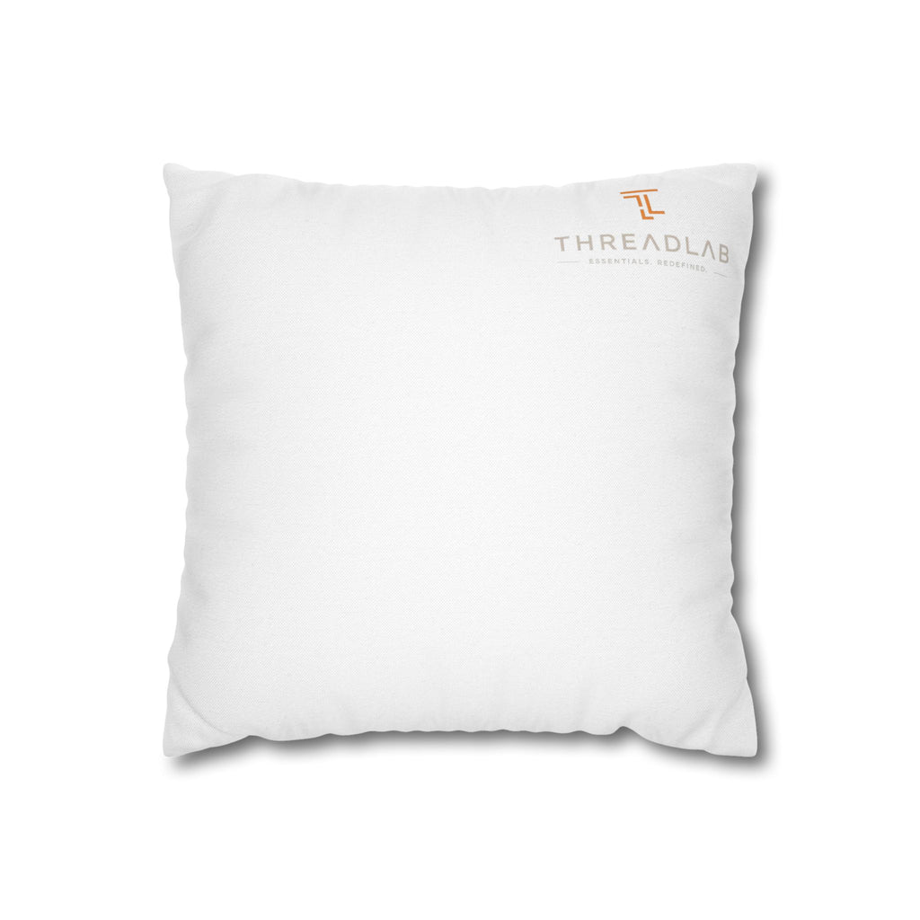 White Spun Polyester Square Pillowcase – Soft Decorative Throw Cover by Printify