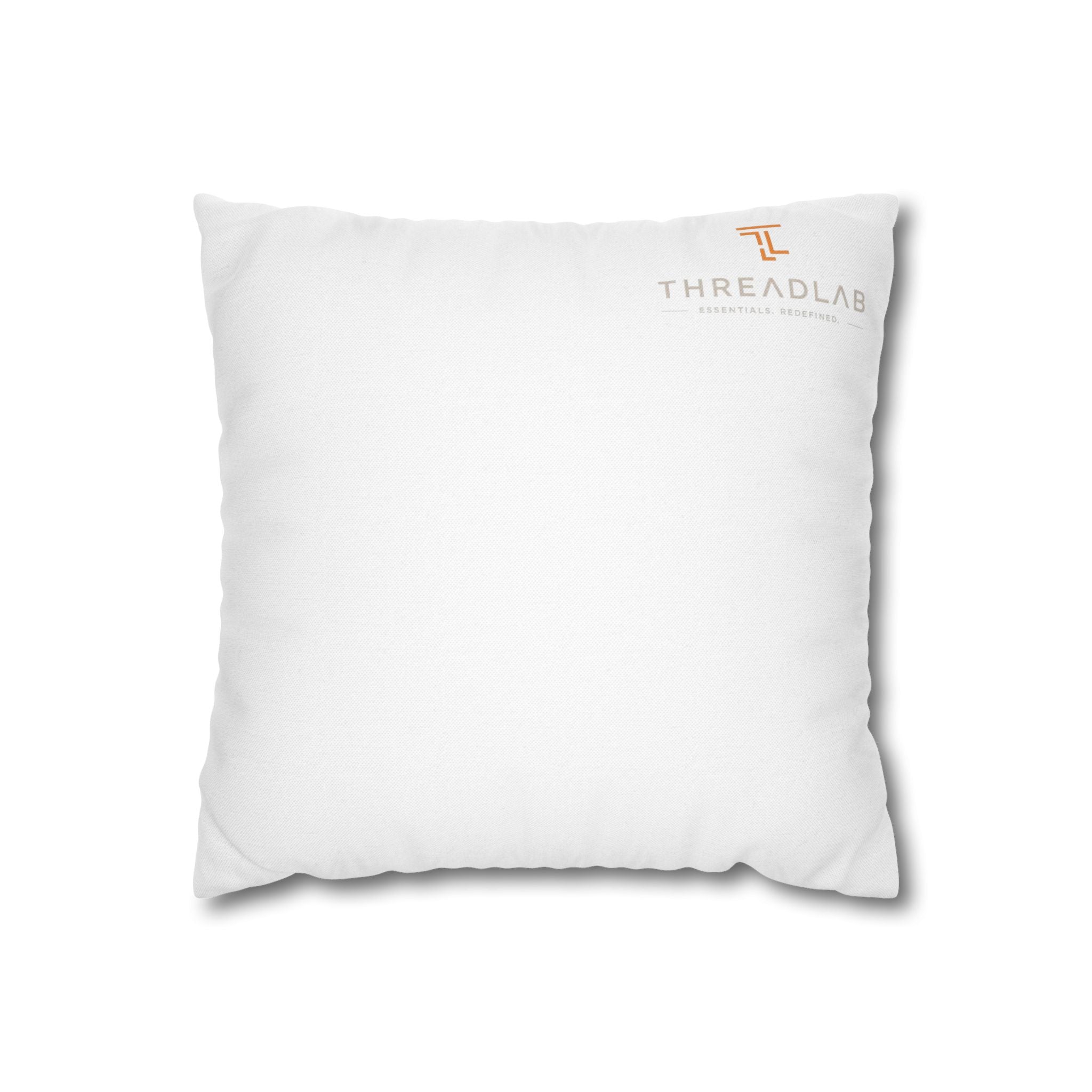 White Spun Polyester Square Pillowcase – Soft Decorative Throw Cover by Printify