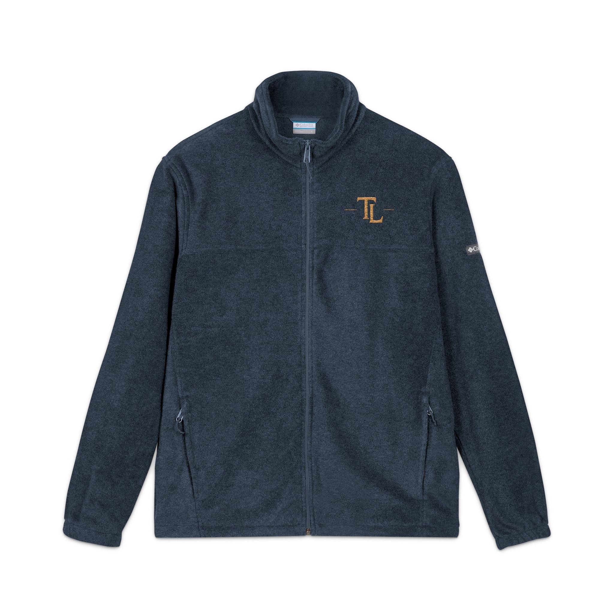 Embroidered 'L' Fleece Jacket — Columbia Zip-Up Outerwear by Printify
