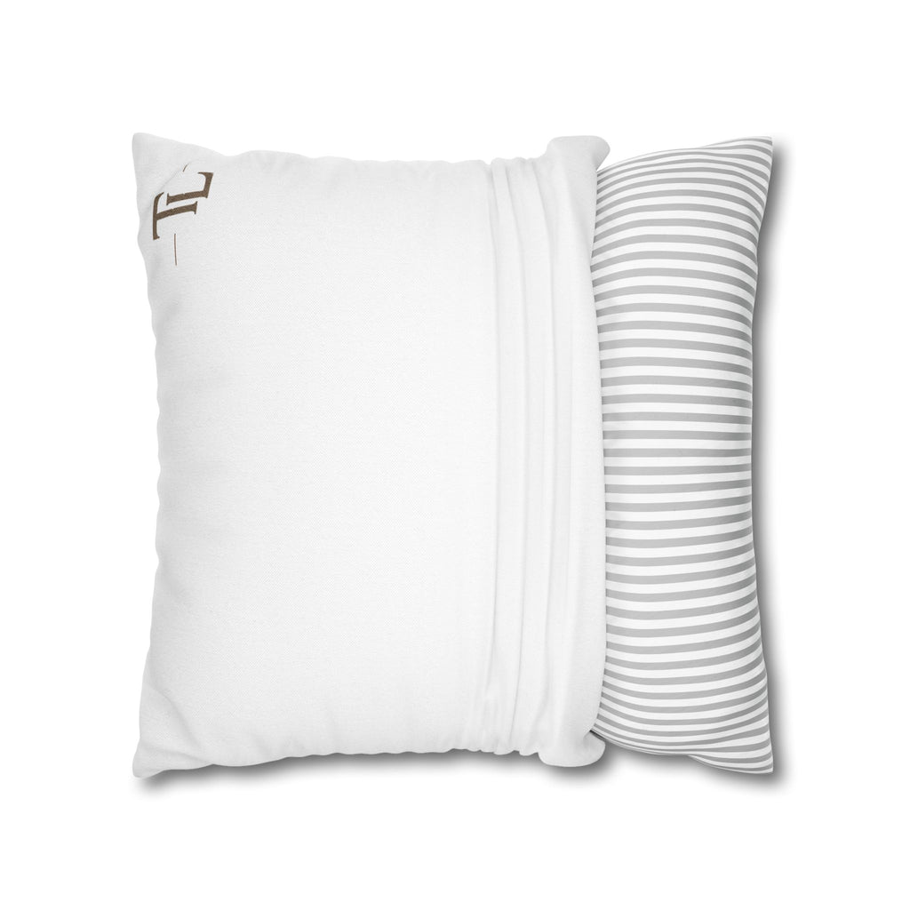 White Spun Polyester Square Pillowcase – Soft Decorative Throw Cover by Printify