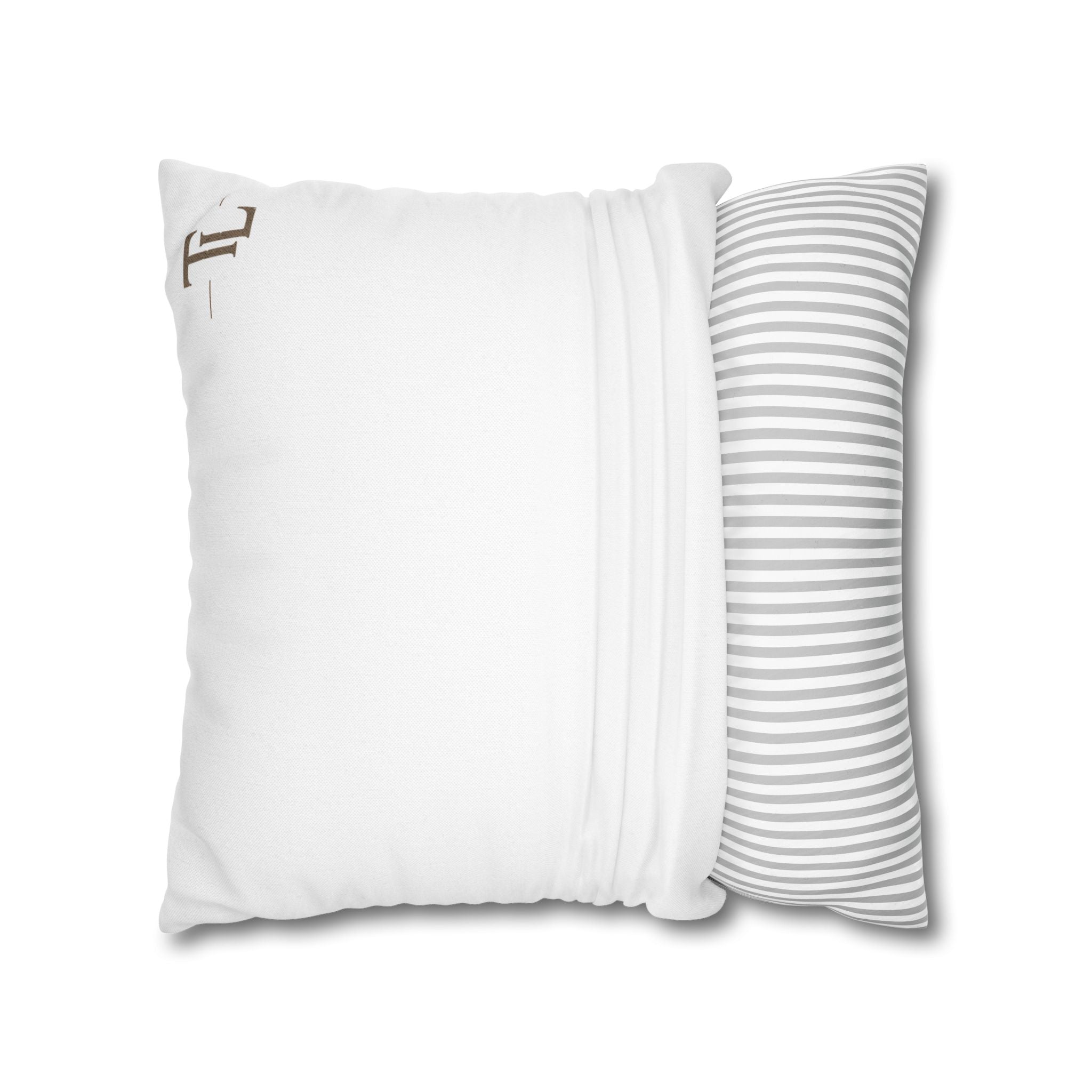 White Spun Polyester Square Pillowcase – Soft Decorative Throw Cover by Printify