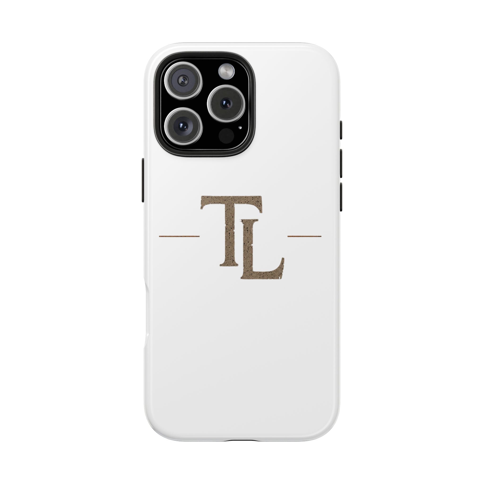 Monogram TL Tough Phone Case — Classic Minimalist Protective Phone Cover by Printify