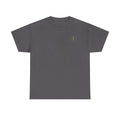 Golden Celestial Geometric Tee in gray with small logo design, featuring a comfortable fit for stylish wear.