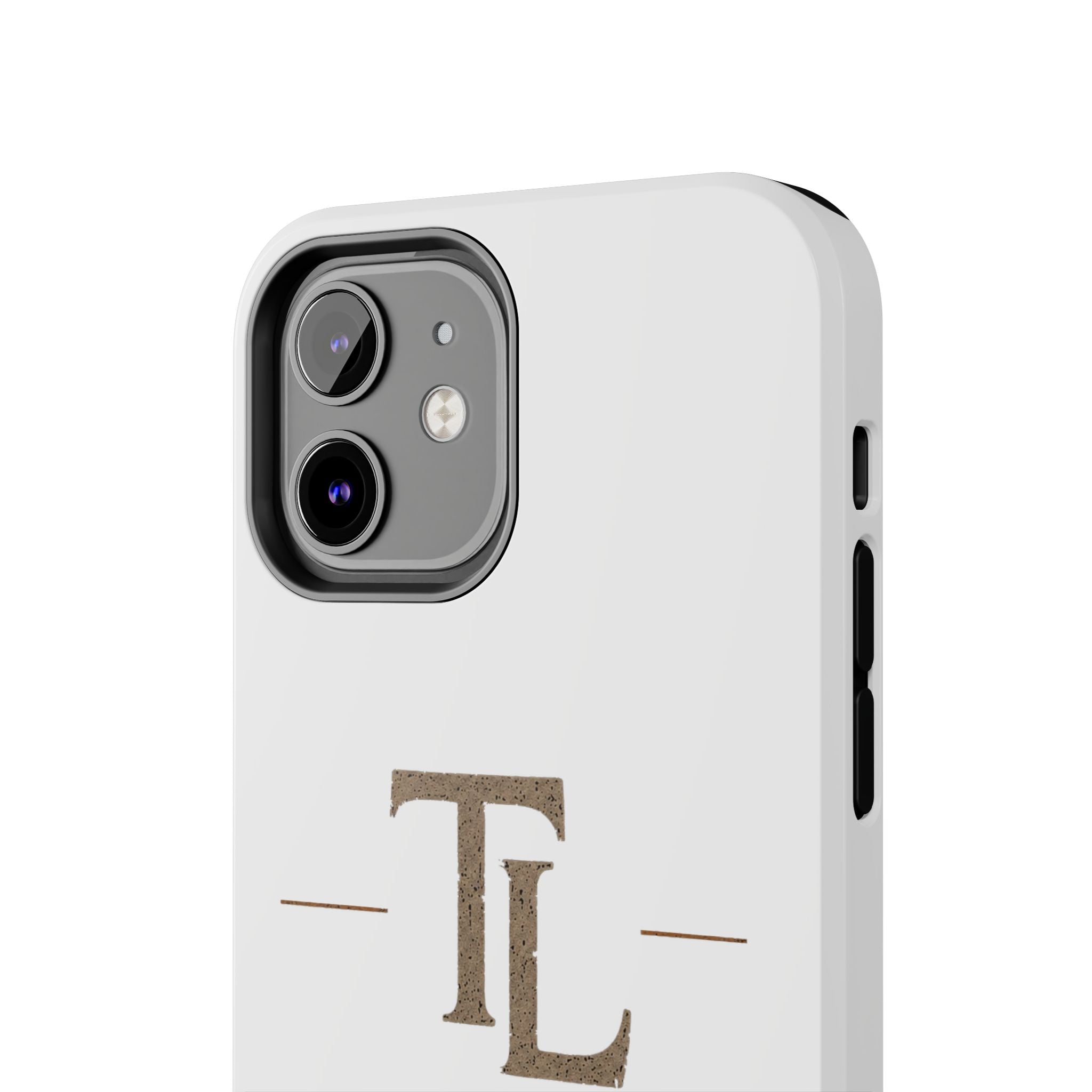 Monogram TL Tough Phone Case — Classic Minimalist Protective Phone Cover by Printify