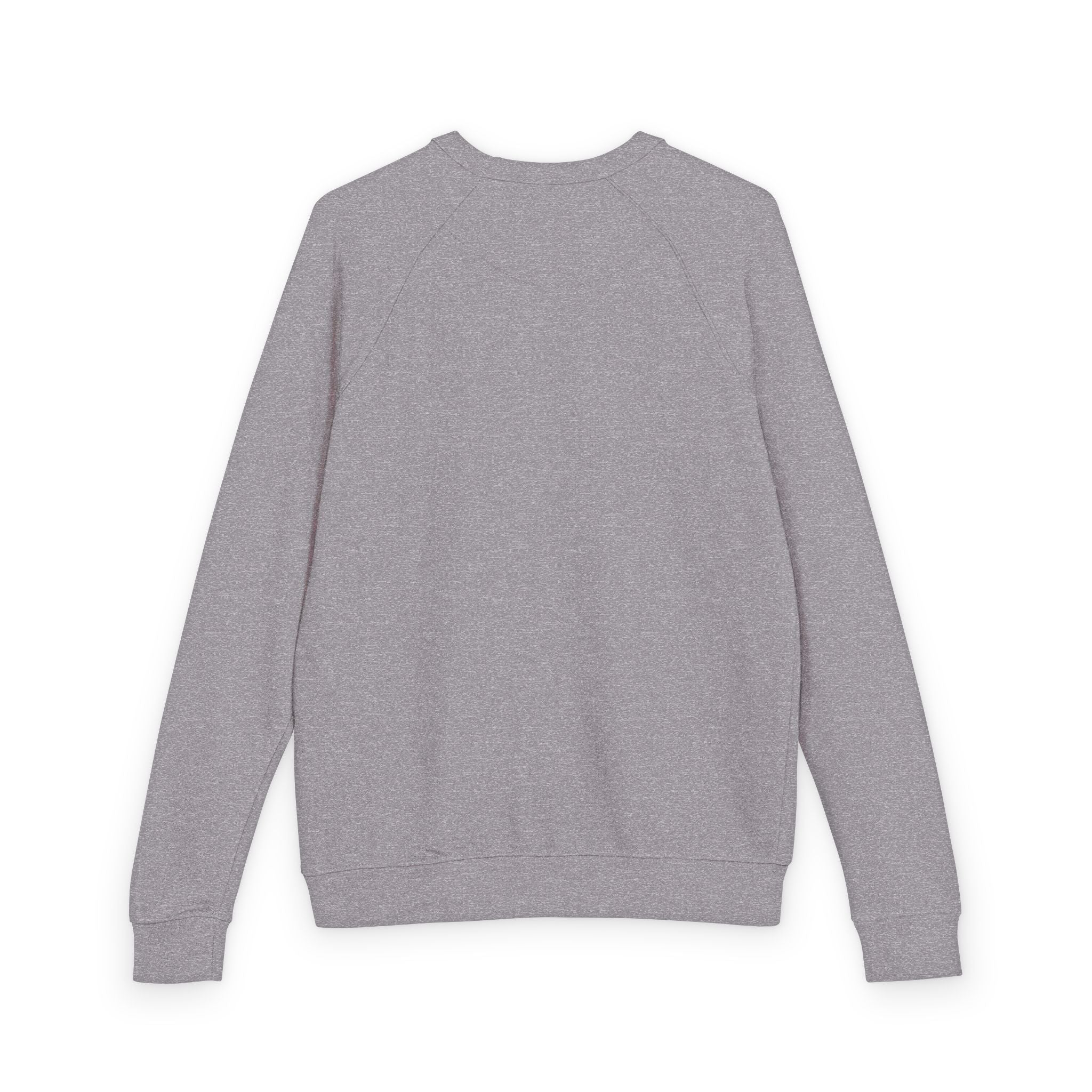 Crewneck Sweatshirt — Minimal Chest Logo Raglan French Terry by Printify