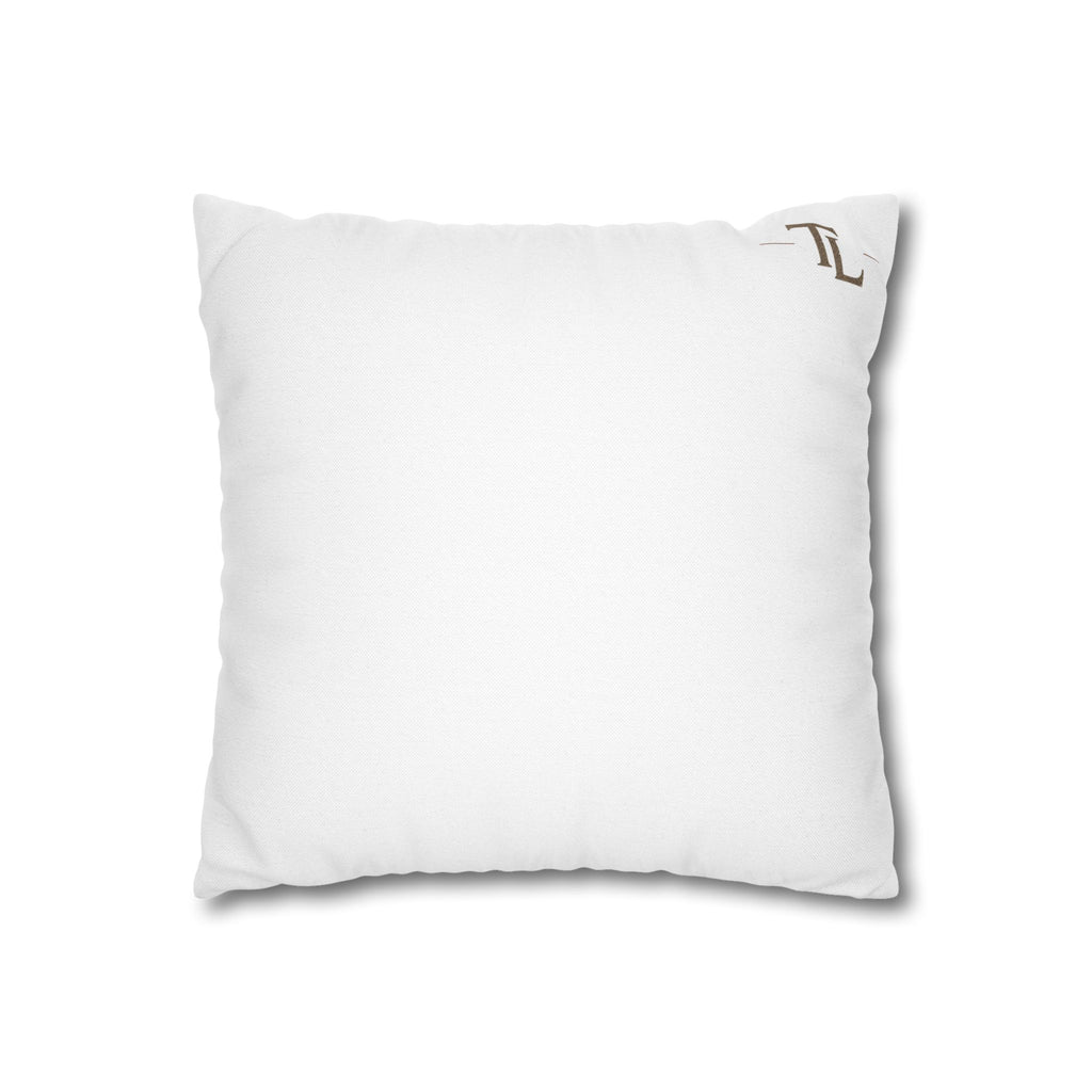 White Spun Polyester Square Pillowcase – Soft Decorative Throw Cover by Printify