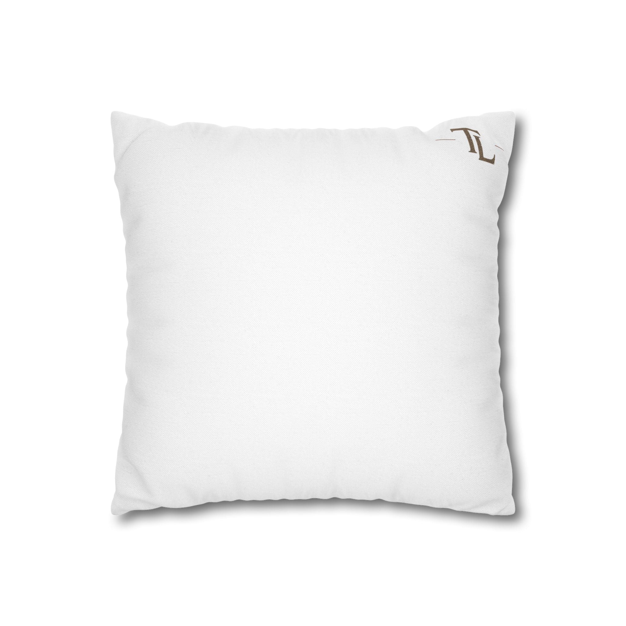 White Spun Polyester Square Pillowcase – Soft Decorative Throw Cover by Printify