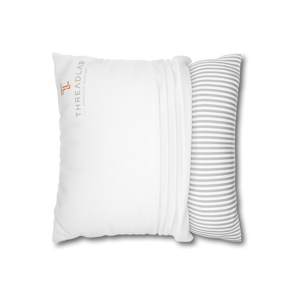 White Spun Polyester Square Pillowcase – Soft Decorative Throw Cover by Printify