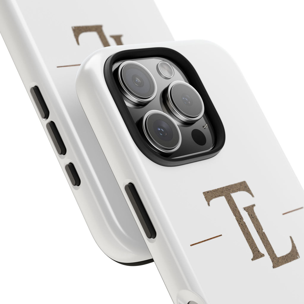 Monogram TL Tough Phone Case — Classic Minimalist Protective Phone Cover by Printify