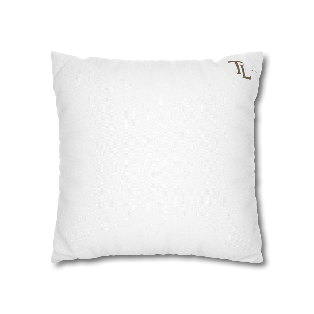 White Spun Polyester Square Pillowcase – Soft Decorative Throw Cover by Printify