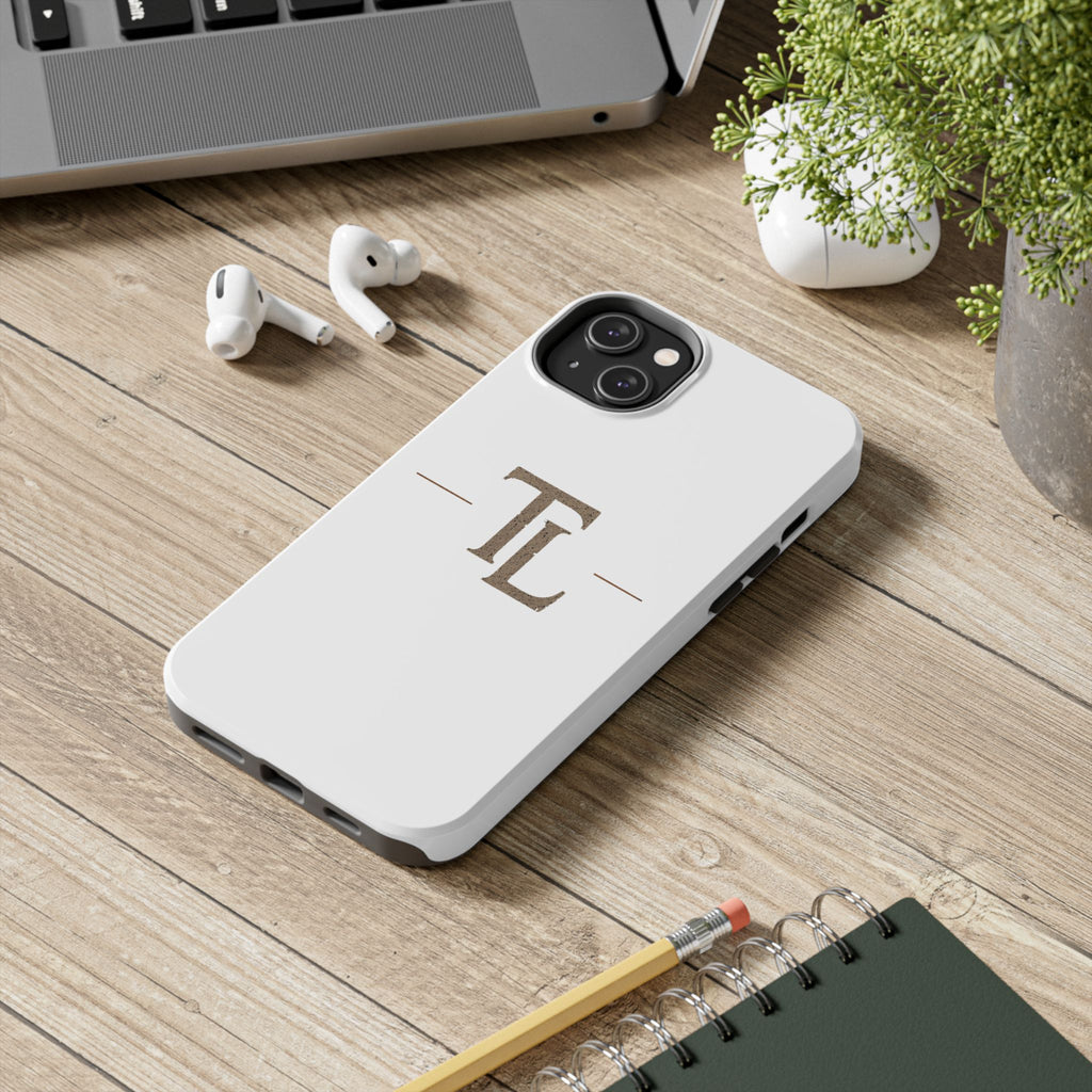 Monogram TL Tough Phone Case — Classic Minimalist Protective Phone Cover by Printify