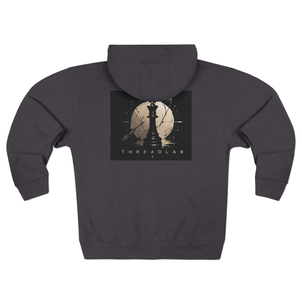 Zip Hoodie — 'Threadlab' Chess King Moon Graphic Zip-Up Hoodie by Printify