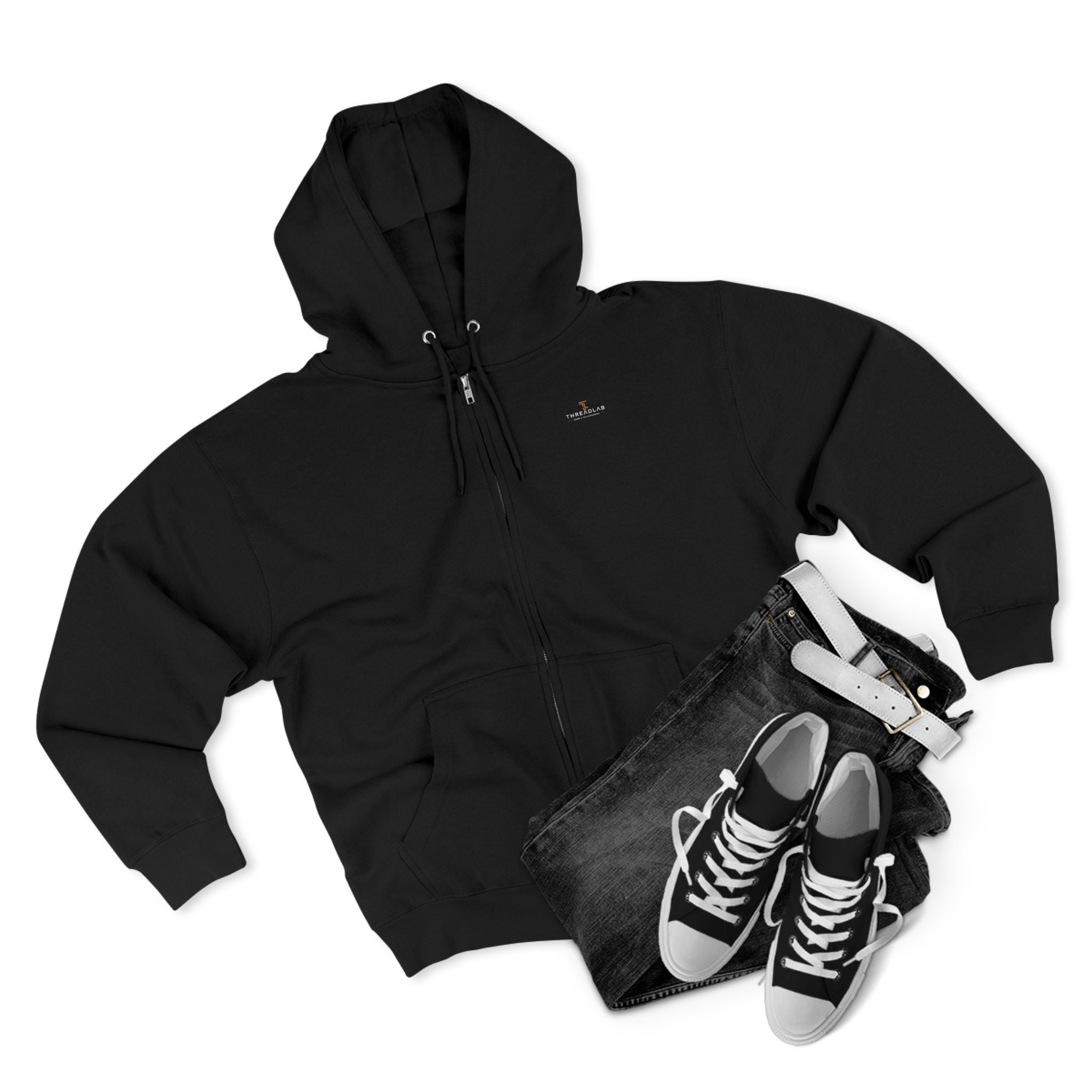 Zip Hoodie — 'Threadlab' Chess King Moon Graphic Zip-Up Hoodie by Printify