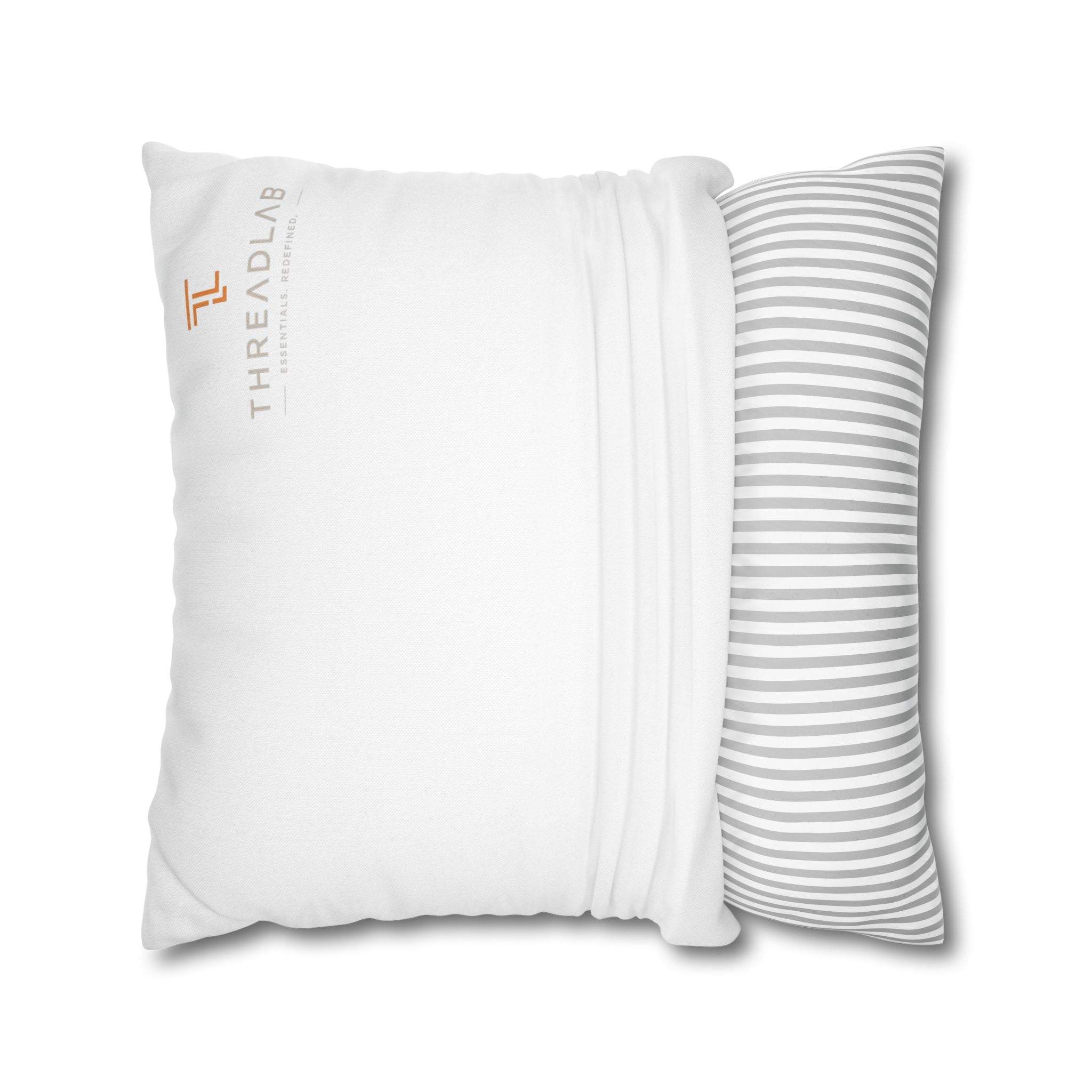 White Spun Polyester Square Pillowcase – Soft Decorative Throw Cover by Printify