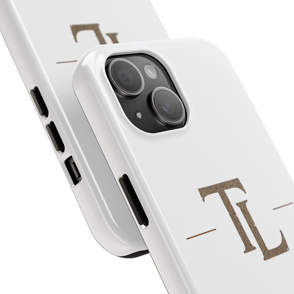 Monogram TL Tough Phone Case — Classic Minimalist Protective Phone Cover by Printify