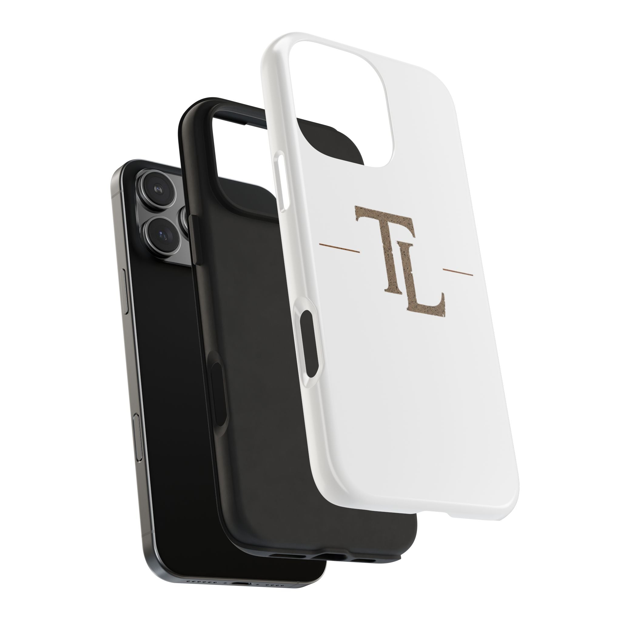 Monogram TL Tough Phone Case — Classic Minimalist Protective Phone Cover by Printify