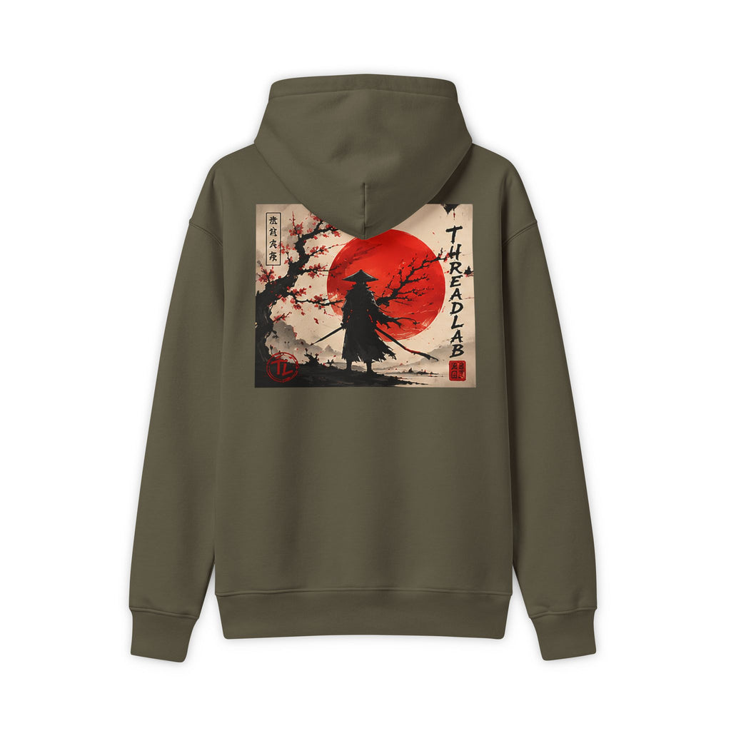 Samurai Sunset Hoodie — Japanese Warrior Graphic Hooded Sweatshirt by Printify