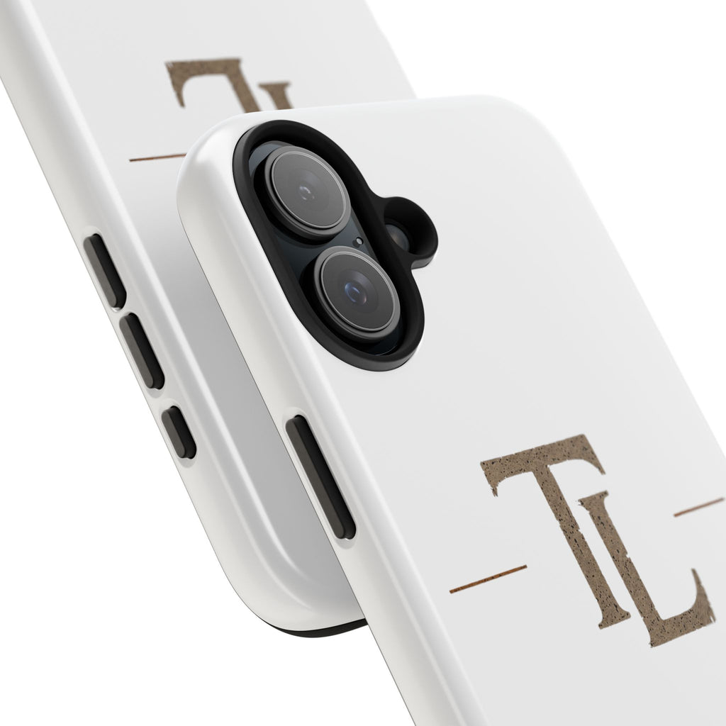 Monogram TL Tough Phone Case — Classic Minimalist Protective Phone Cover by Printify
