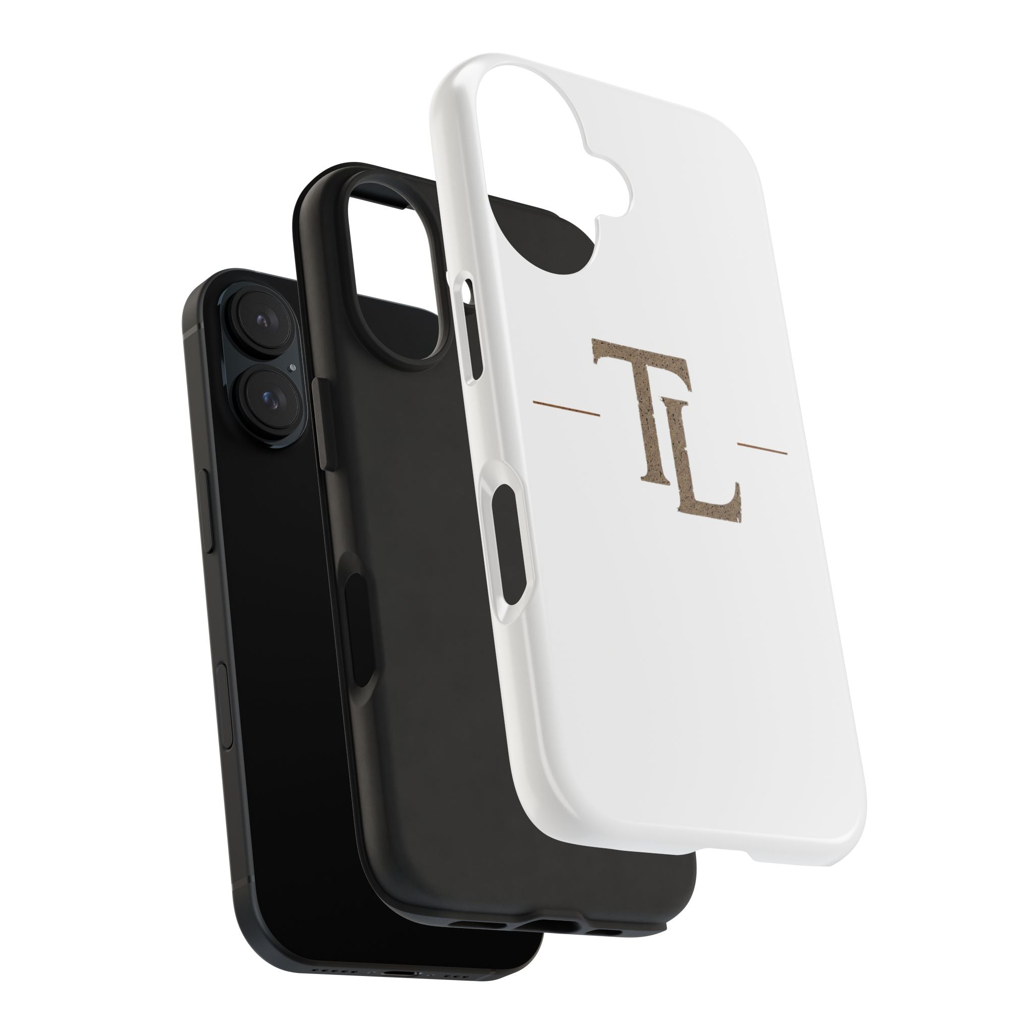 Monogram TL Tough Phone Case — Classic Minimalist Protective Phone Cover by Printify