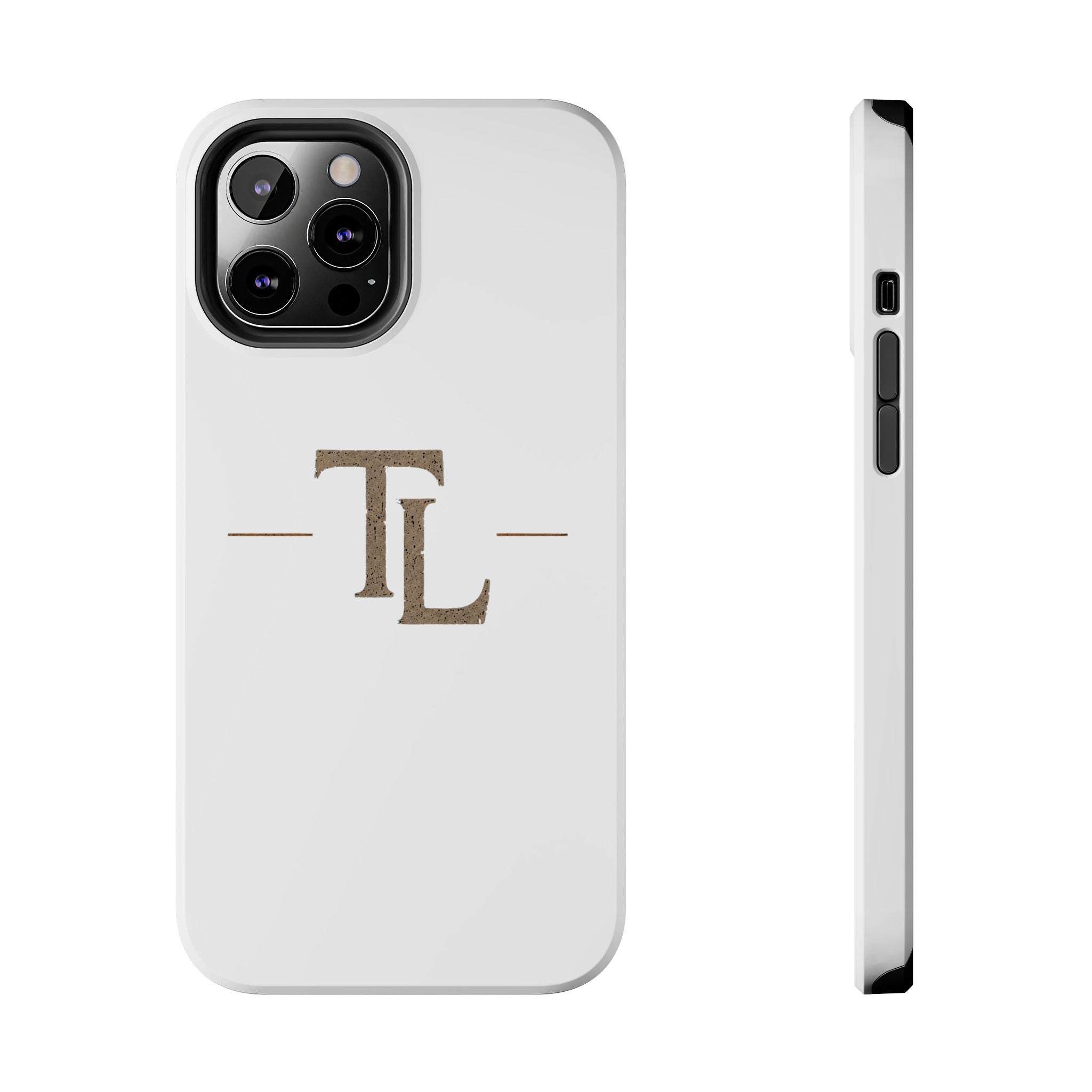 Monogram TL Tough Phone Case — Classic Minimalist Protective Phone Cover by Printify