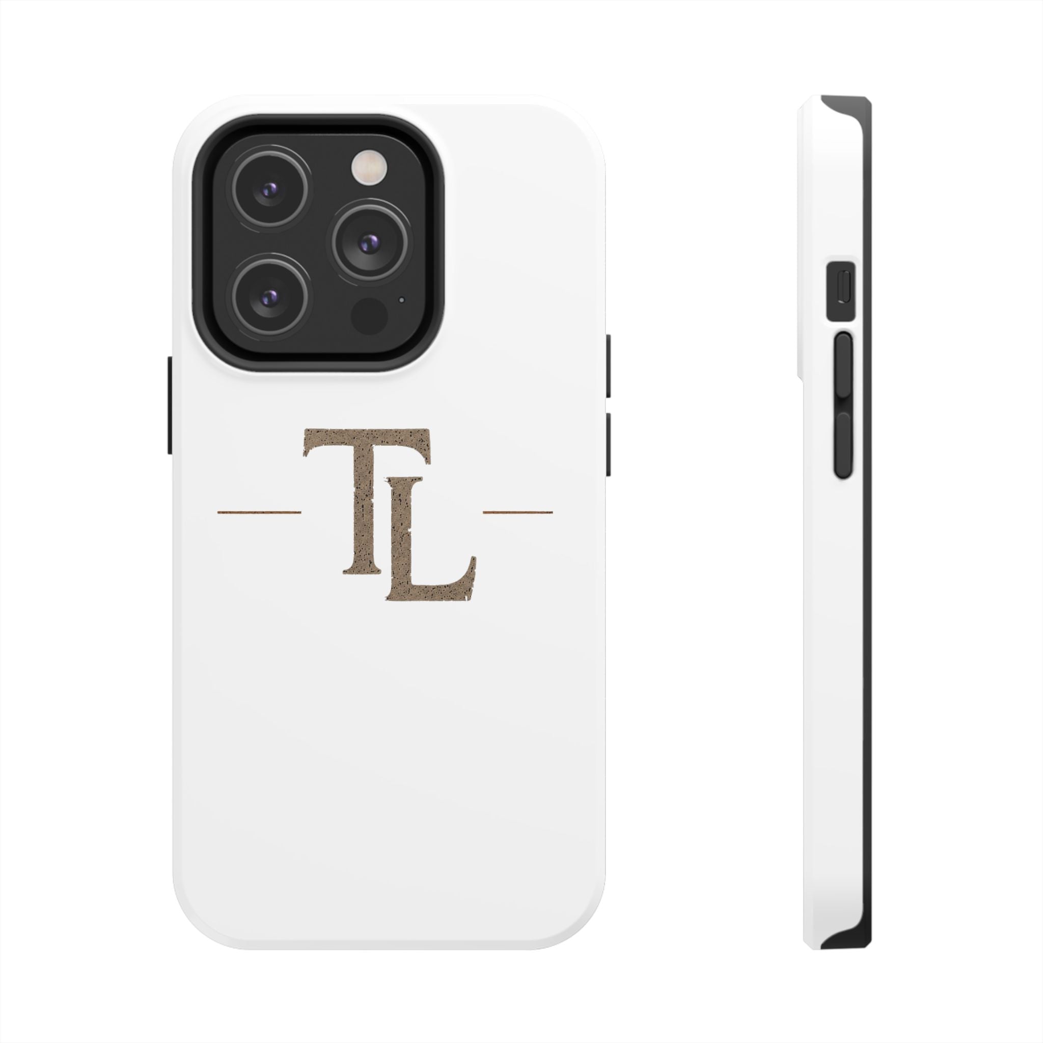 Monogram TL Tough Phone Case — Classic Minimalist Protective Phone Cover by Printify
