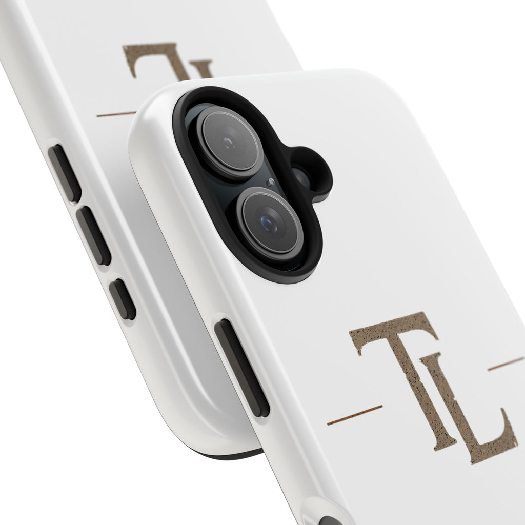 Monogram TL Tough Phone Case — Classic Minimalist Protective Phone Cover by Printify