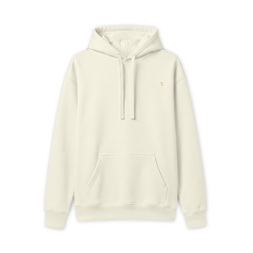 X Brushstroke Graphic Hoodie — Minimal Grunge Backprint Pullover by Printify
