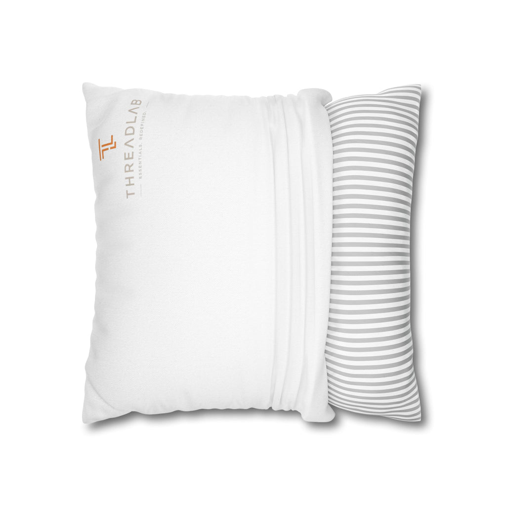 White Spun Polyester Square Pillowcase – Soft Decorative Throw Cover by Printify