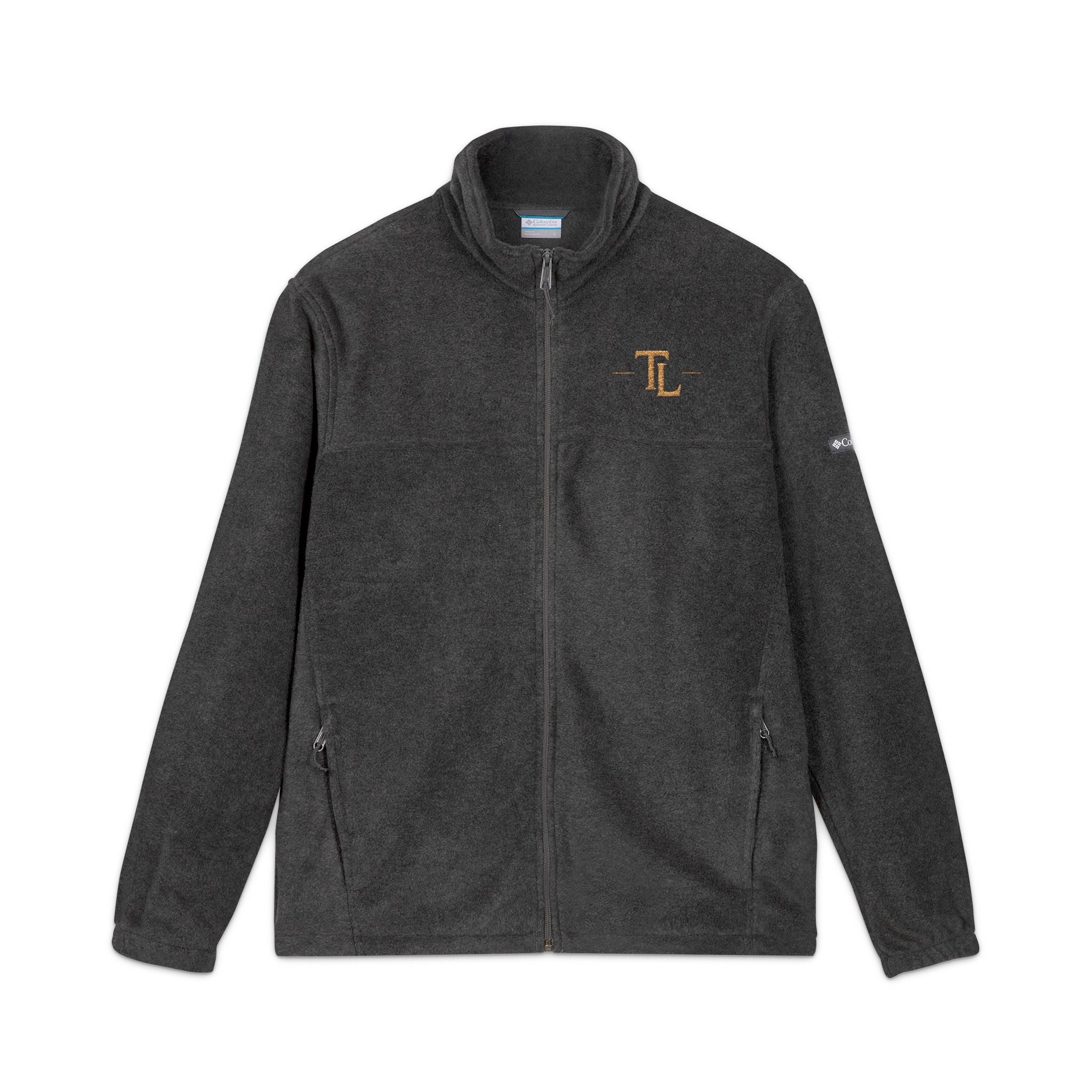 Embroidered 'L' Fleece Jacket — Columbia Zip-Up Outerwear by Printify