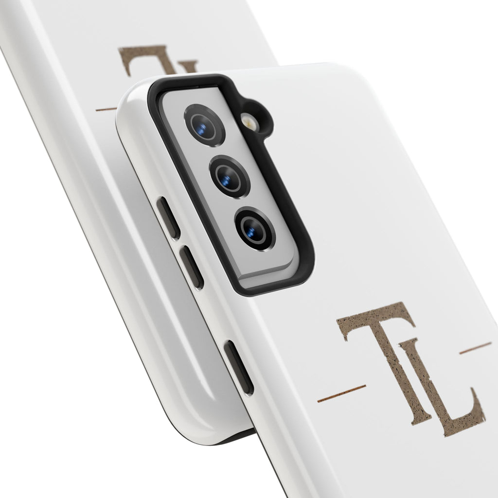 Monogram TL Tough Phone Case — Classic Minimalist Protective Phone Cover by Printify