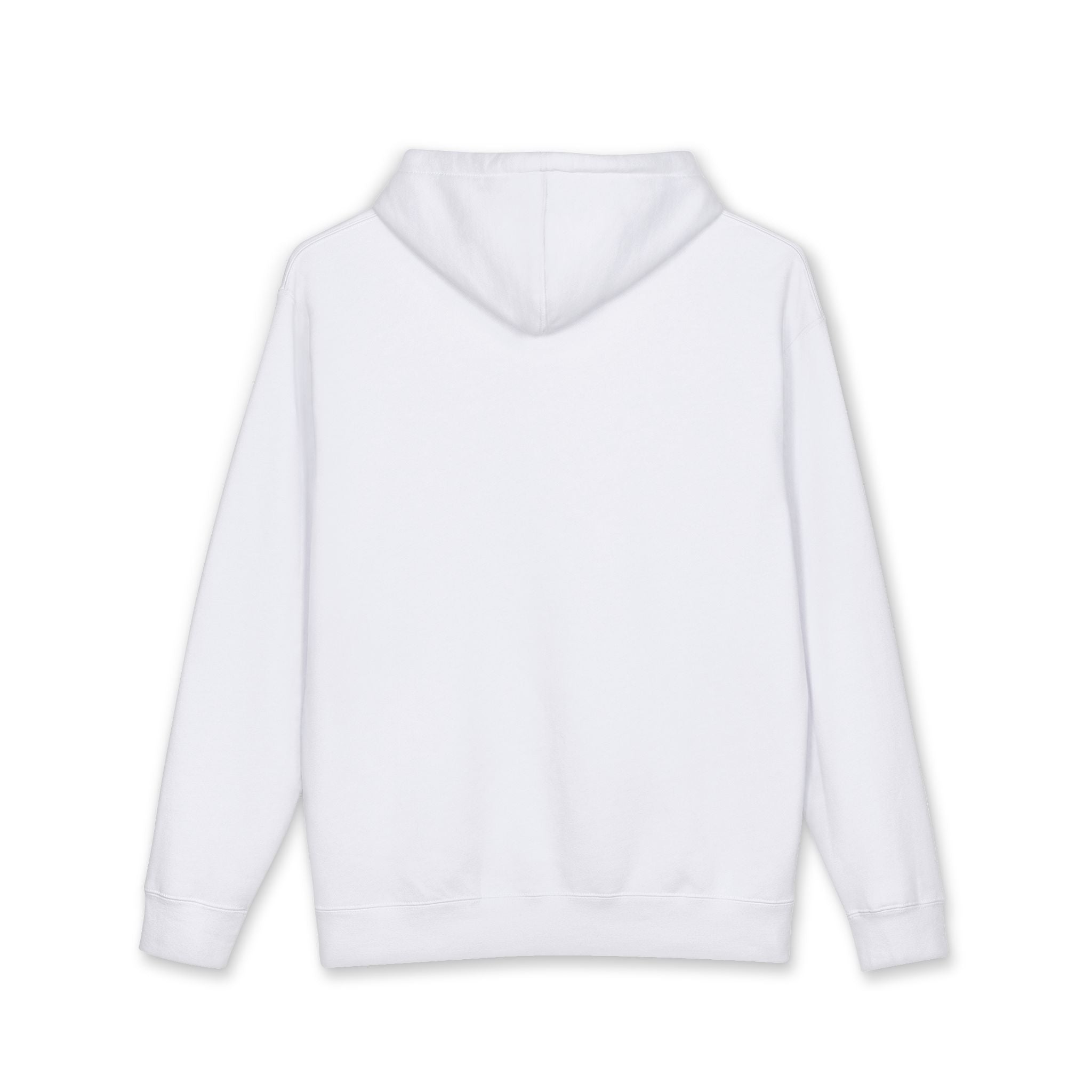 Classic White Hoodie with Minimal 'TL' Chest Logo – Lightweight Pullover by Printify