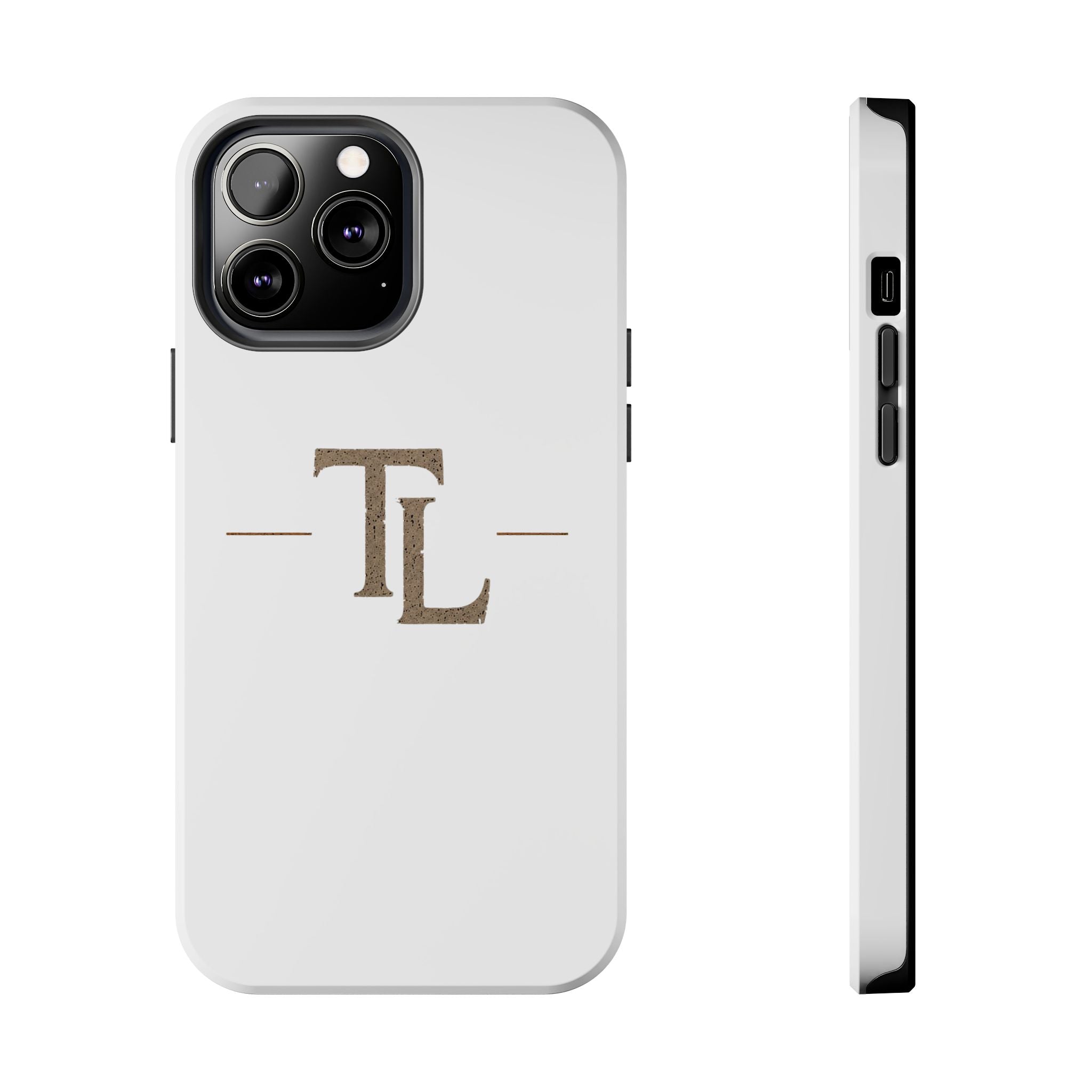 Monogram TL Tough Phone Case — Classic Minimalist Protective Phone Cover by Printify