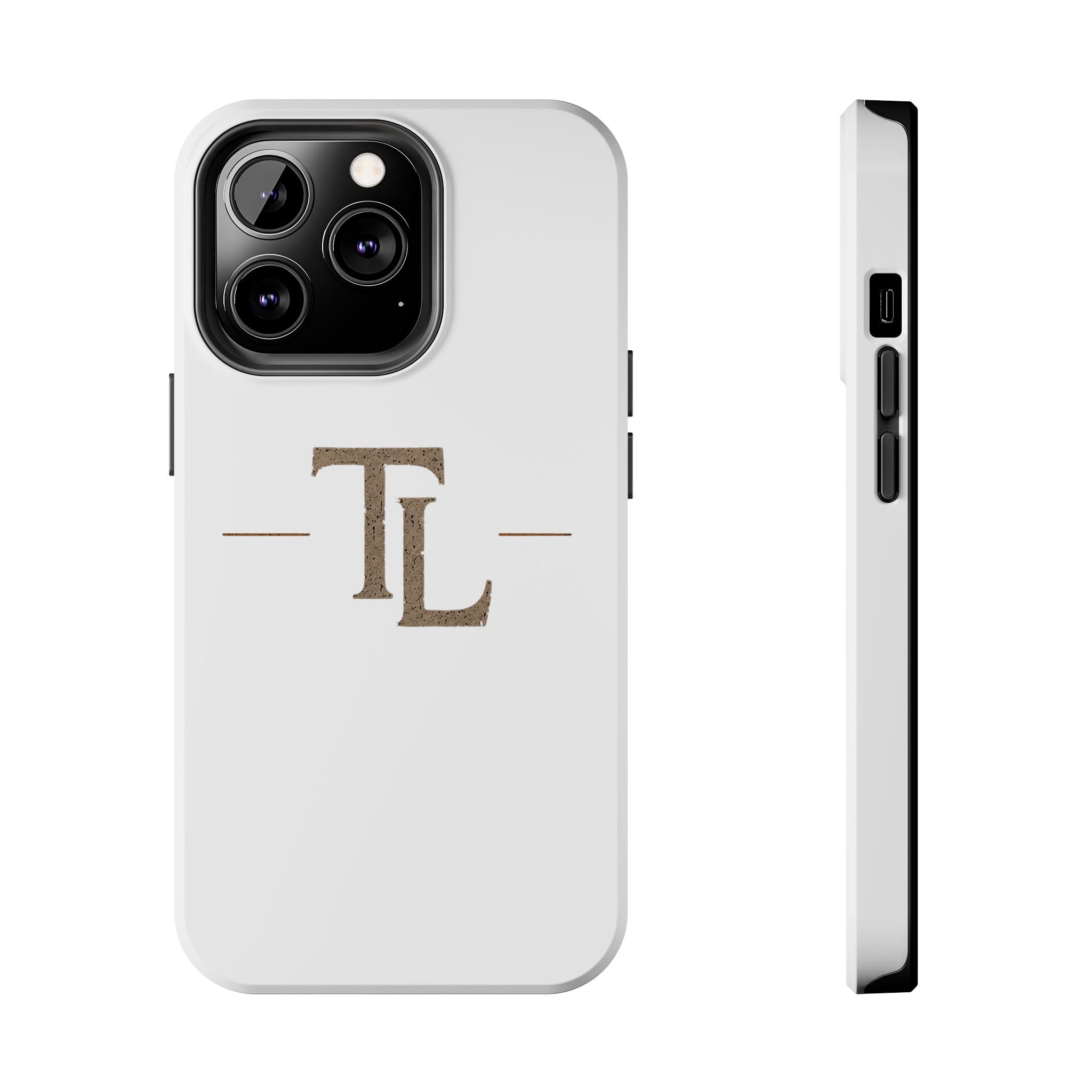 Monogram TL Tough Phone Case — Classic Minimalist Protective Phone Cover by Printify