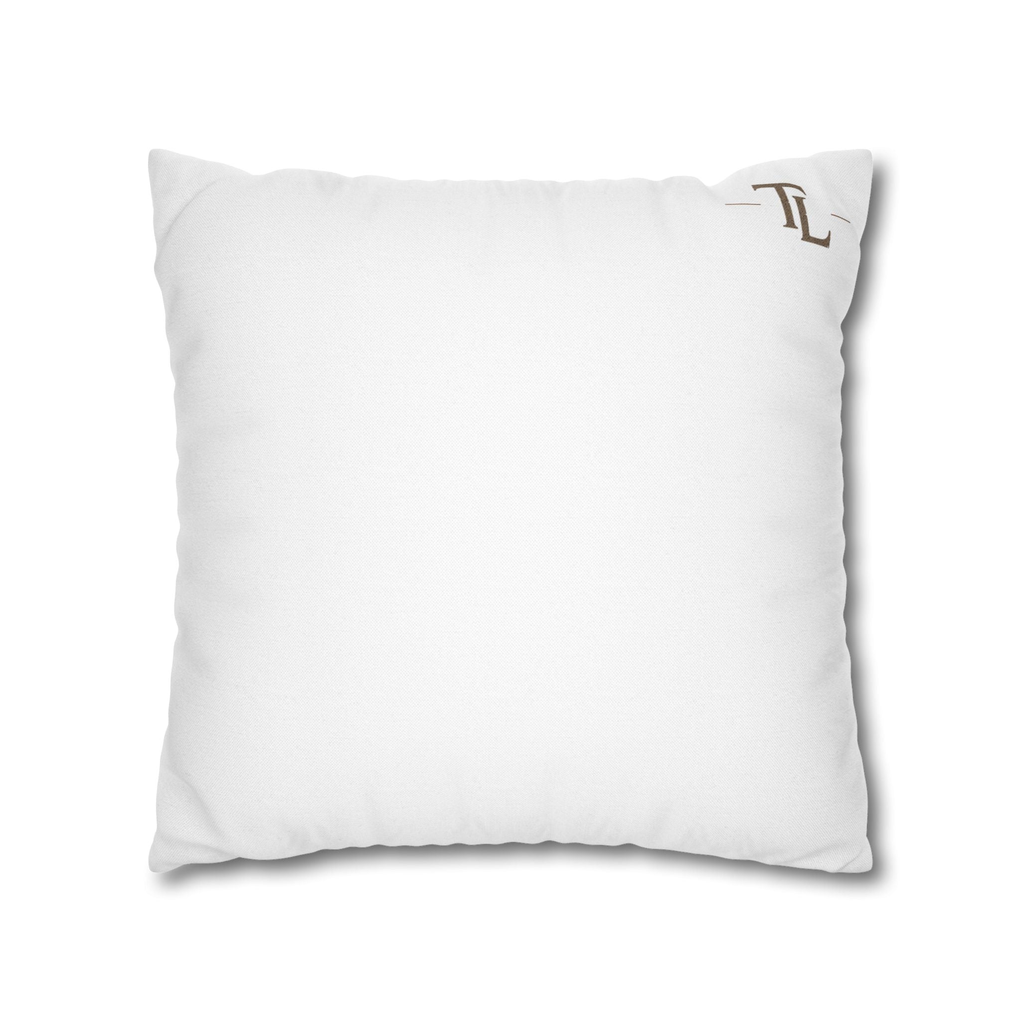 White Spun Polyester Square Pillowcase – Soft Decorative Throw Cover by Printify
