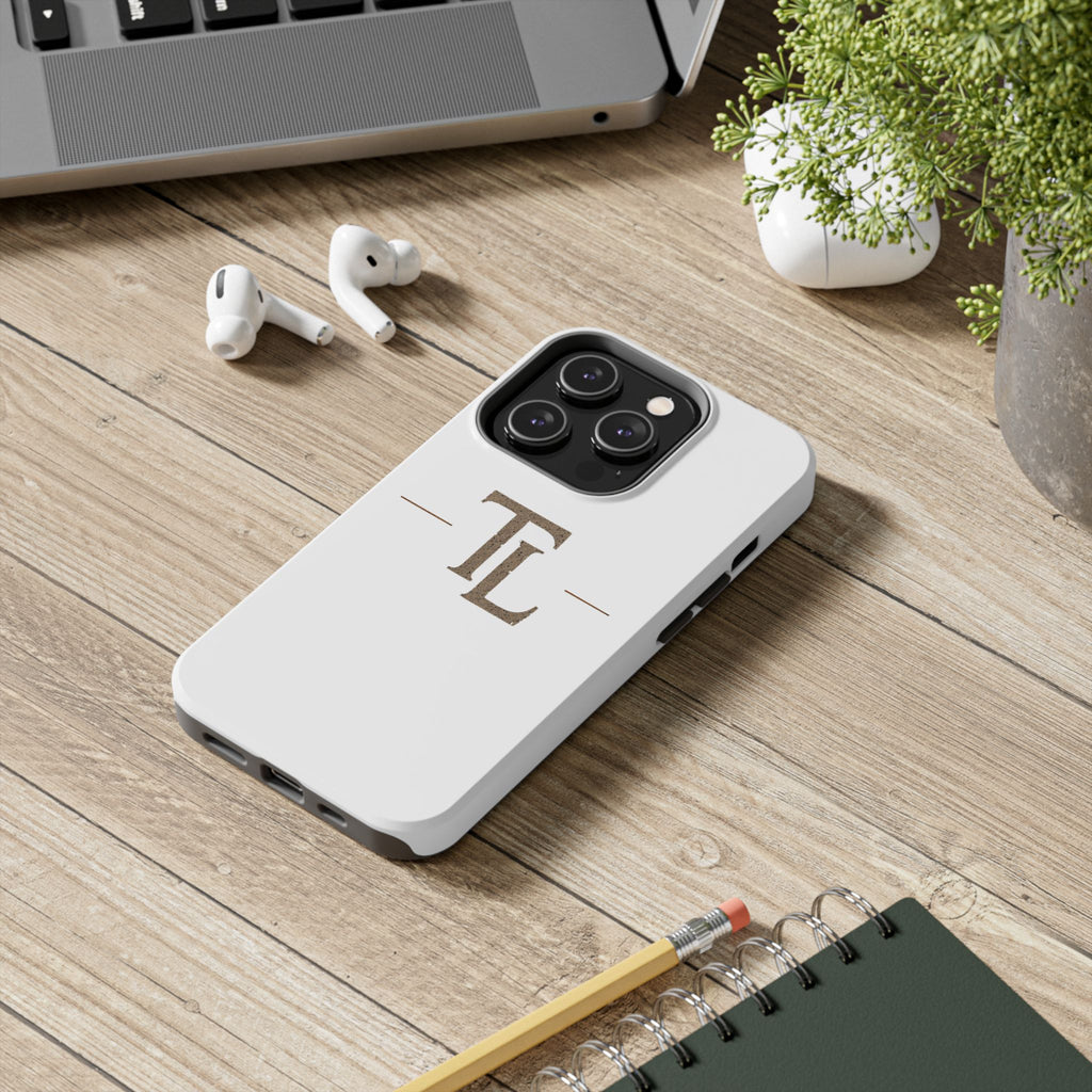 Monogram TL Tough Phone Case — Classic Minimalist Protective Phone Cover by Printify