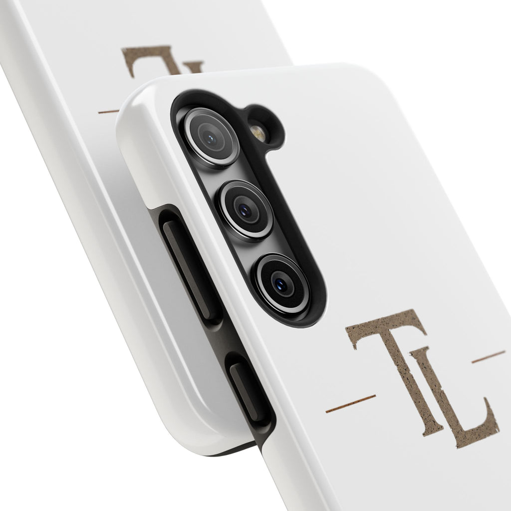 Monogram TL Tough Phone Case — Classic Minimalist Protective Phone Cover by Printify