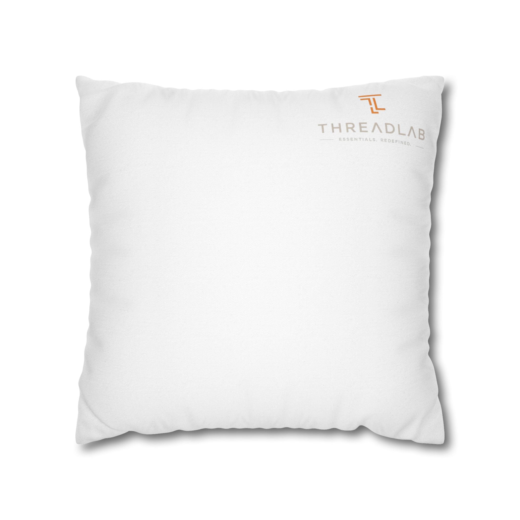White Spun Polyester Square Pillowcase – Soft Decorative Throw Cover by Printify