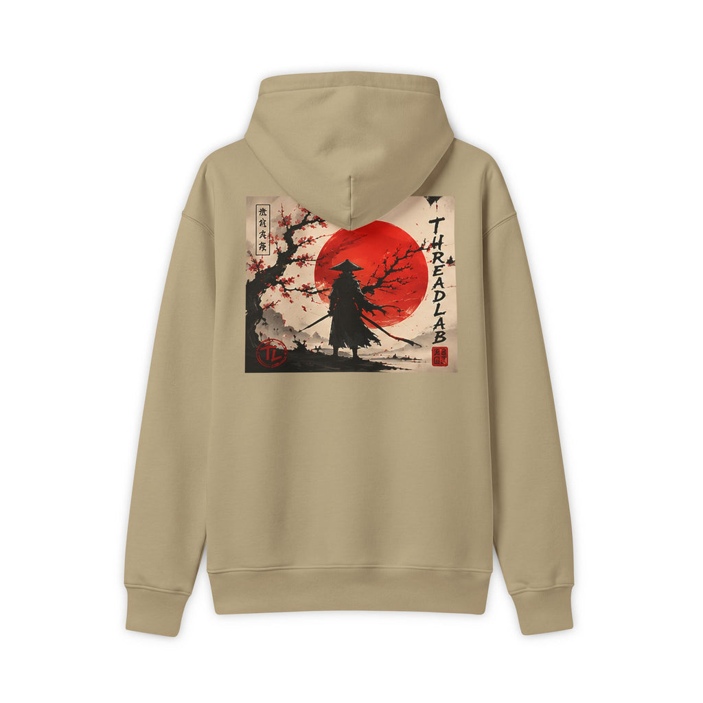Samurai Sunset Hoodie — Japanese Warrior Graphic Hooded Sweatshirt by Printify