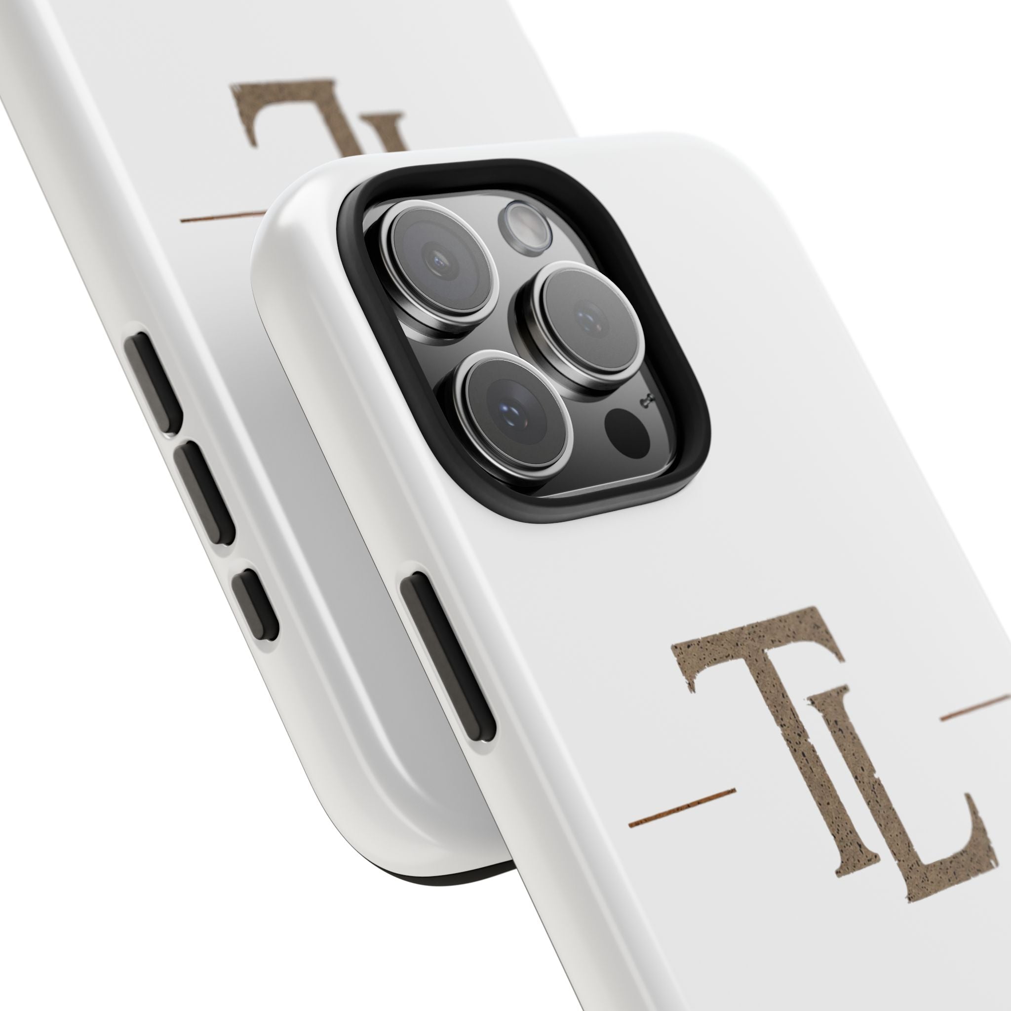 Monogram TL Tough Phone Case — Classic Minimalist Protective Phone Cover by Printify