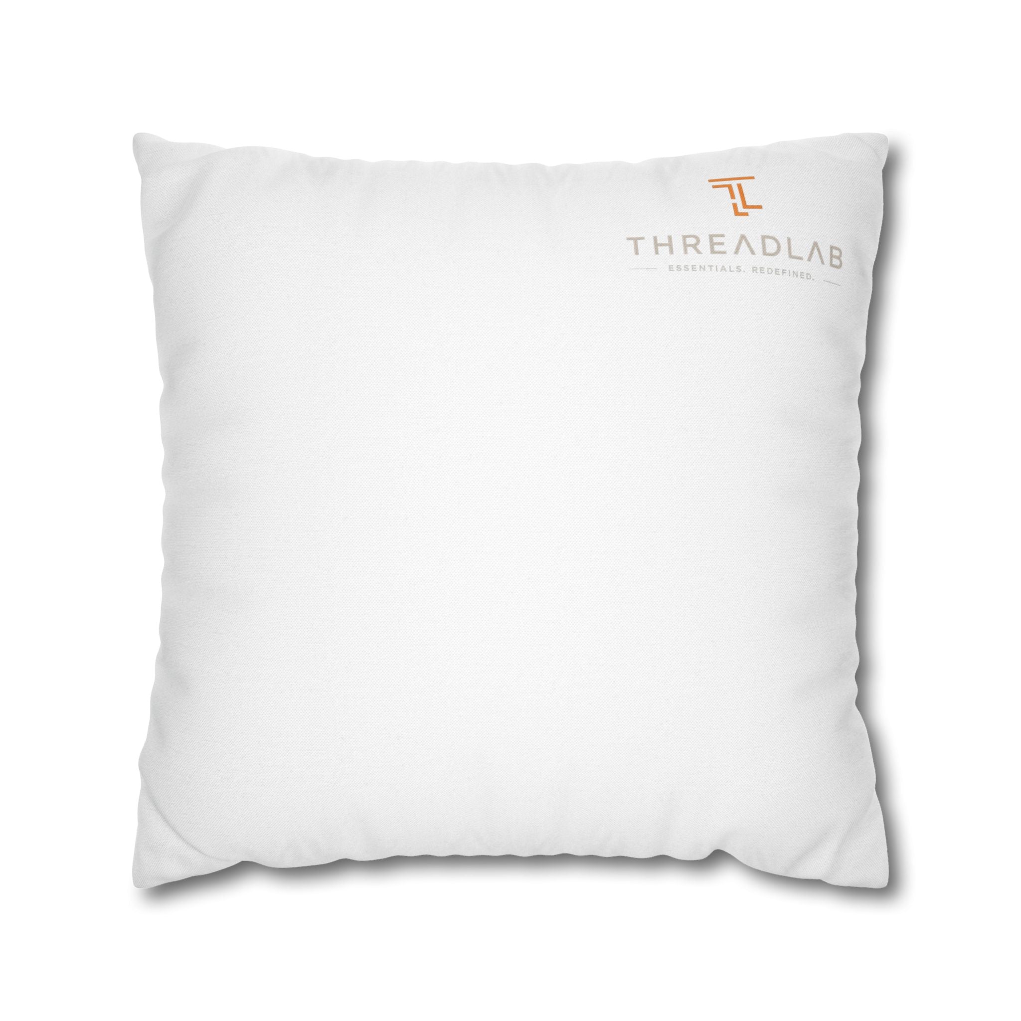 White Spun Polyester Square Pillowcase – Soft Decorative Throw Cover by Printify