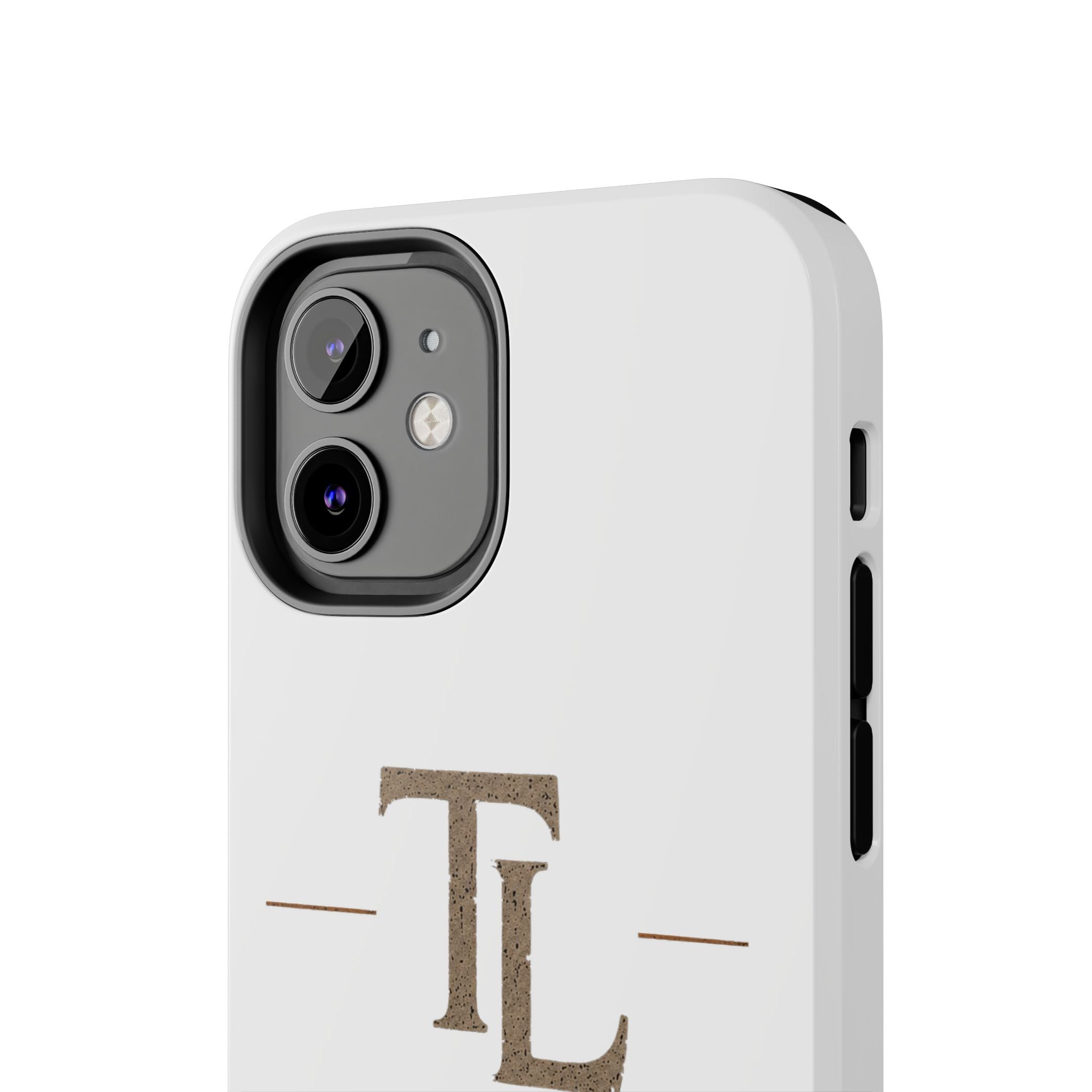 Monogram TL Tough Phone Case — Classic Minimalist Protective Phone Cover by Printify