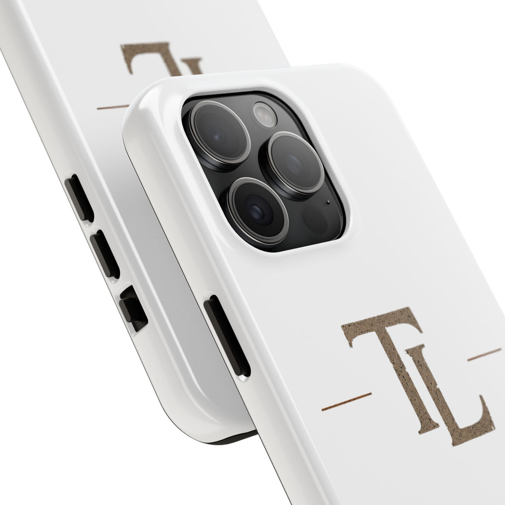 Monogram TL Tough Phone Case — Classic Minimalist Protective Phone Cover by Printify